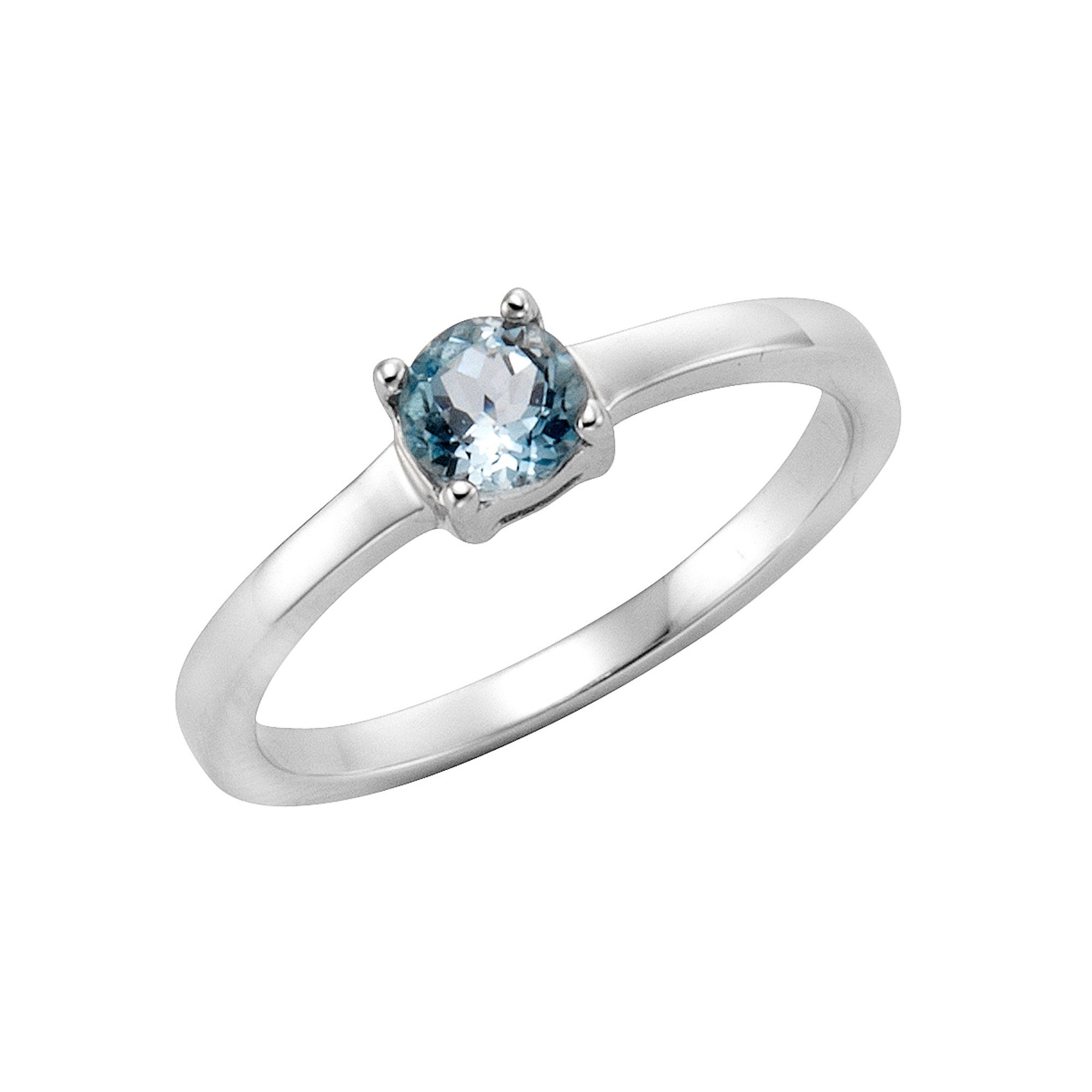 Silber Fingerring Sterling Ring Zeeme Blautopas, 925