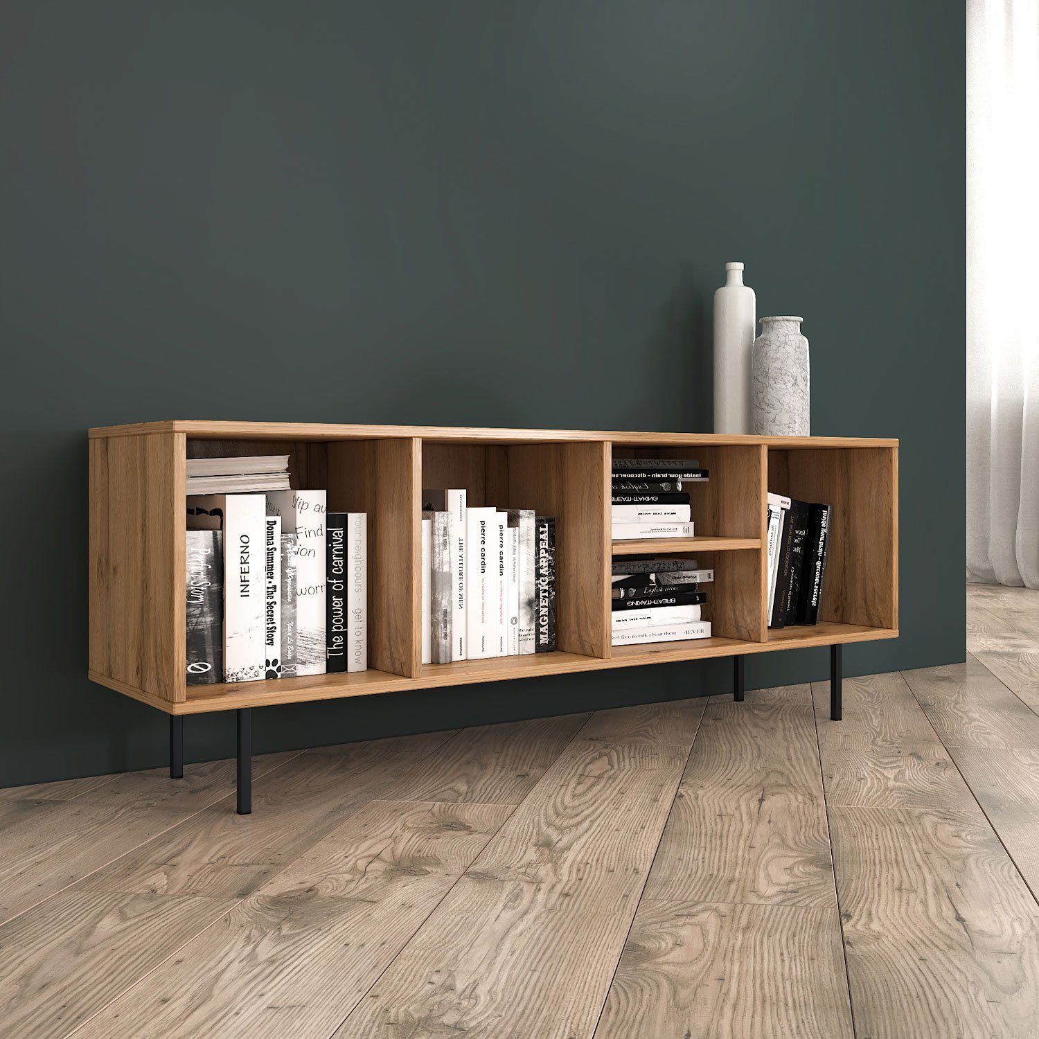 Homestyle4u TV-Board Fernsehschrank Holz Industrial Style günstig online kaufen