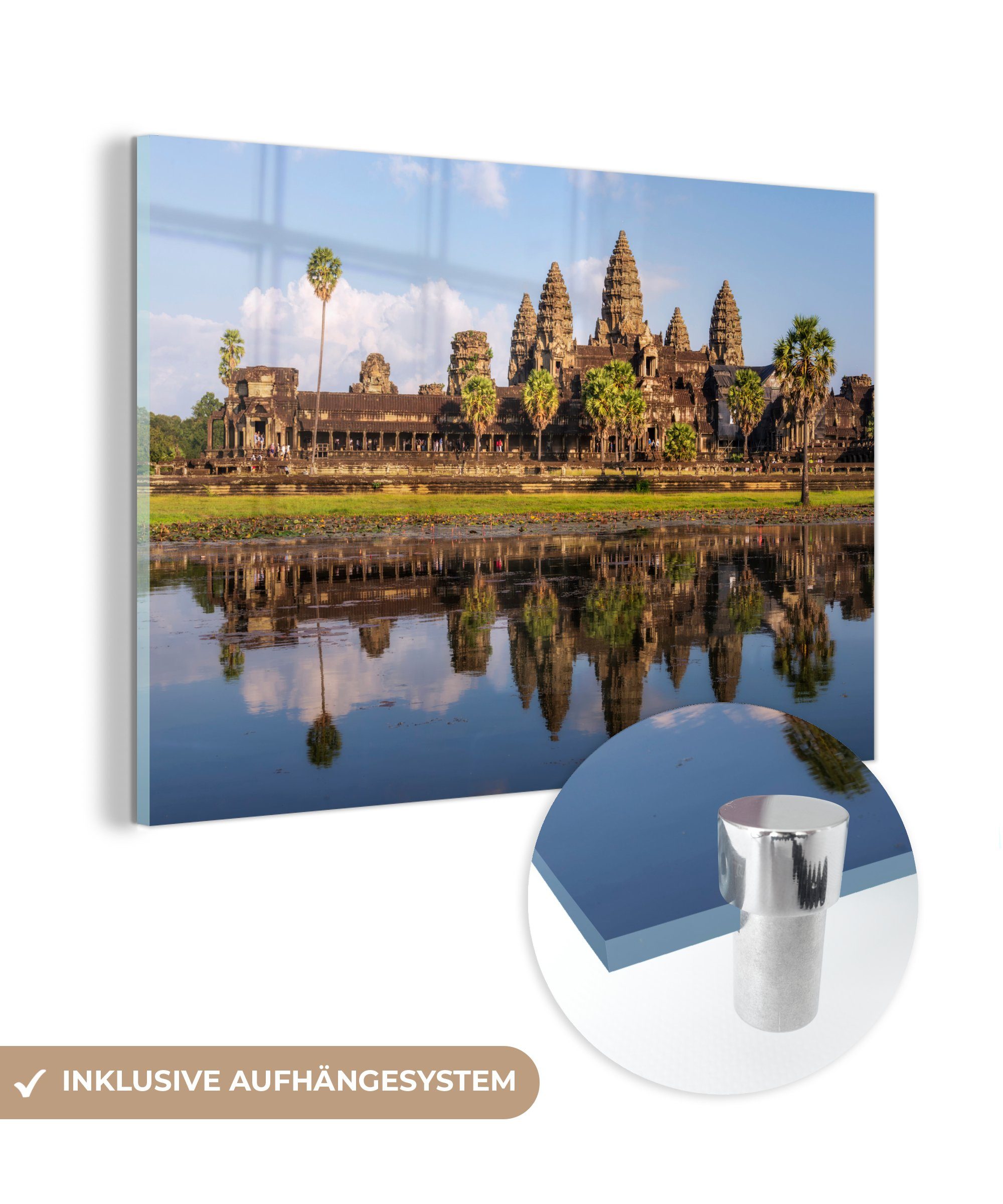 MuchoWow Acrylglasbild Antiker Tempel in Kambodscha, (1 St), Acrylglasbilder Wohnzimmer & Schlafzimmer