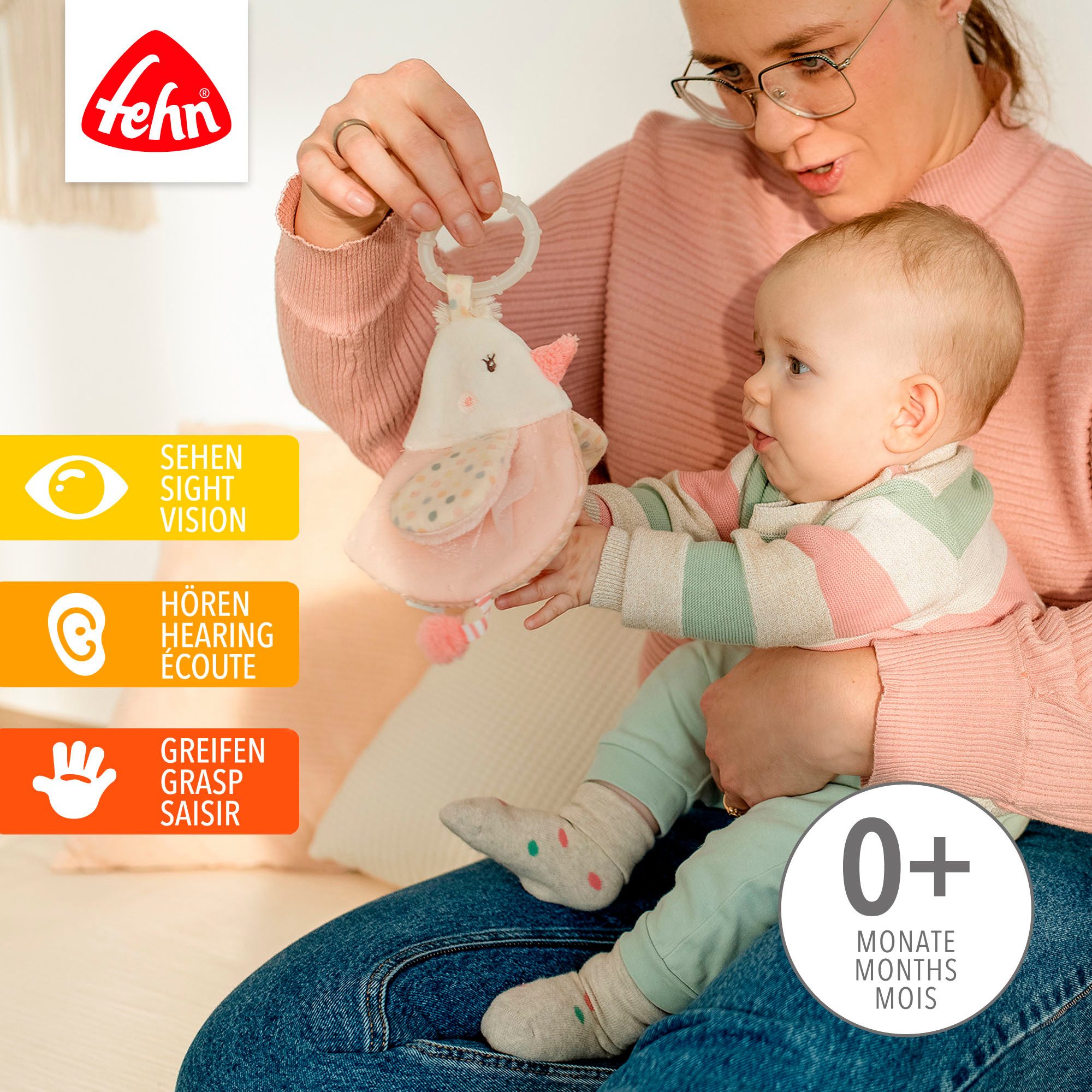 Fehn Greifspielzeug feehnLAND, Stoffbuch Vogel günstig online kaufen