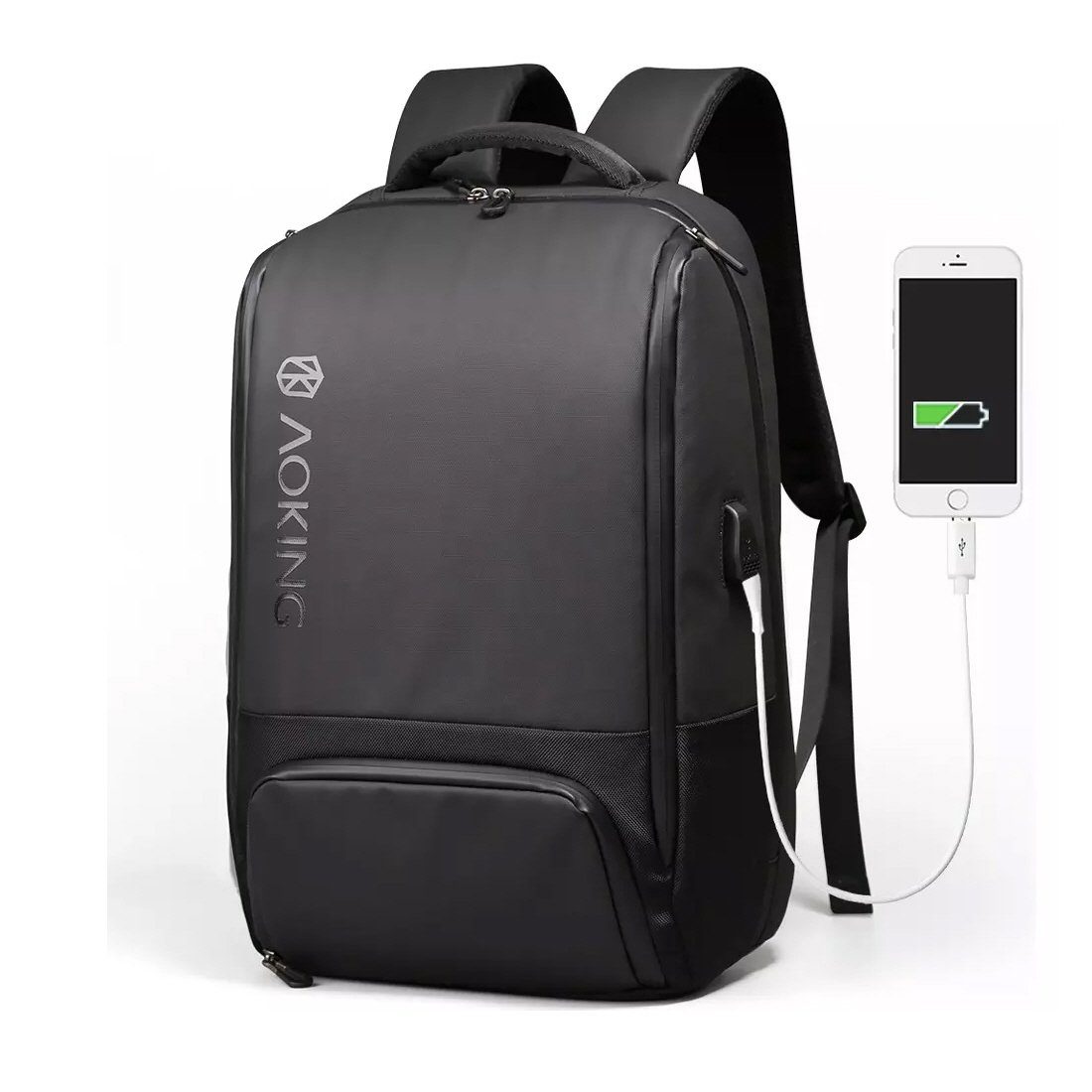 SHG Laptoprucksack Businessrucksack, Reiserucksack, Handgepäck (schwarz), Schulrucksack Cityrucksack Backpack Notebookrucksack 15,6"