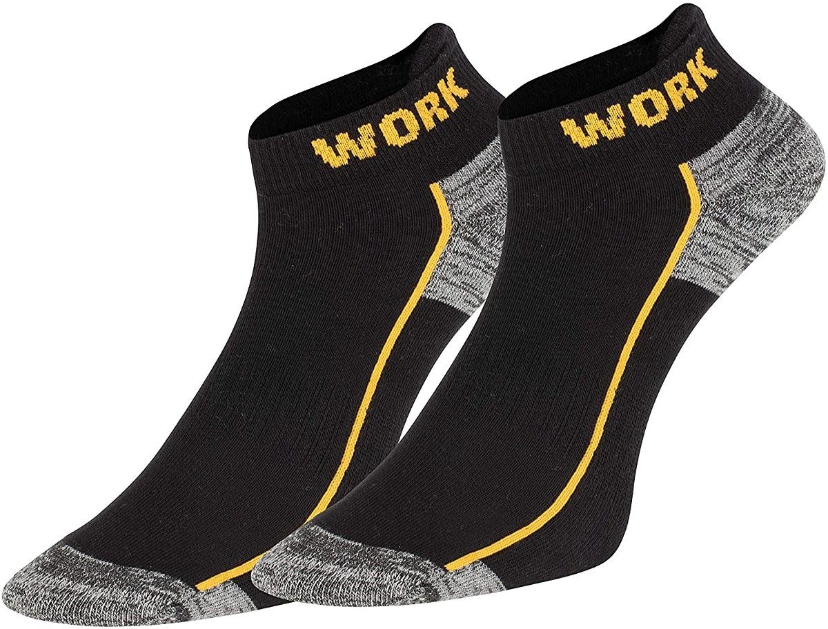 TippTexx 24 Arbeitssocken 6 Paar Work Sneakersocken Anti-Loch Garantie robuste Arbeitsocken (6 Paar) mit Frotteesohle & Fersenpolster