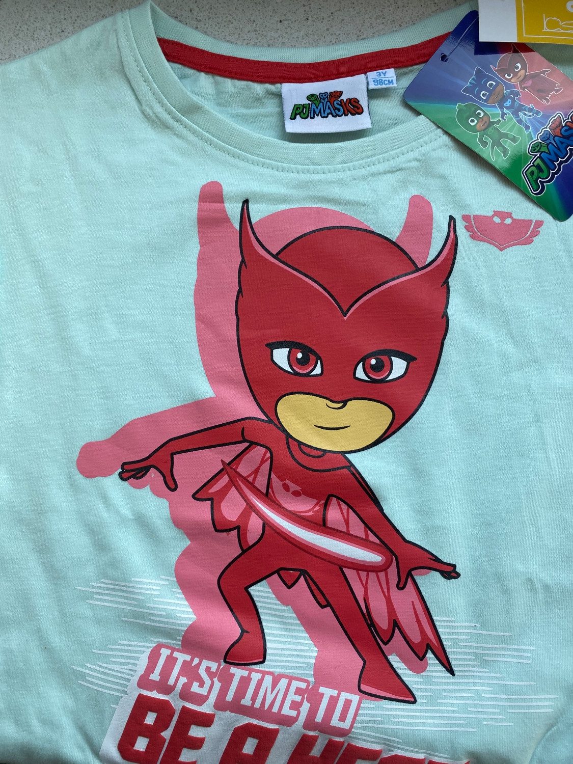 PJ Masks Print-Shirt 3x Mädchen T-Shirts PJ Mask Pyjama Helden 3- 8 Jahre