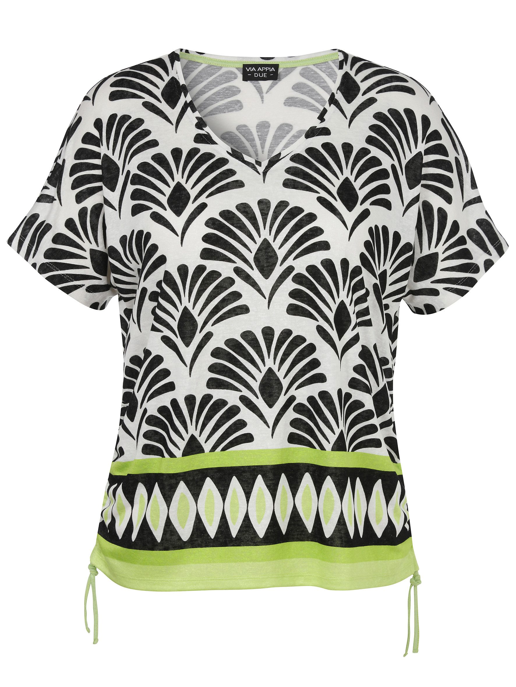 VIA APPIA T-Shirt T-Shirt V-Ausschnitt 1/2 Arm Druck