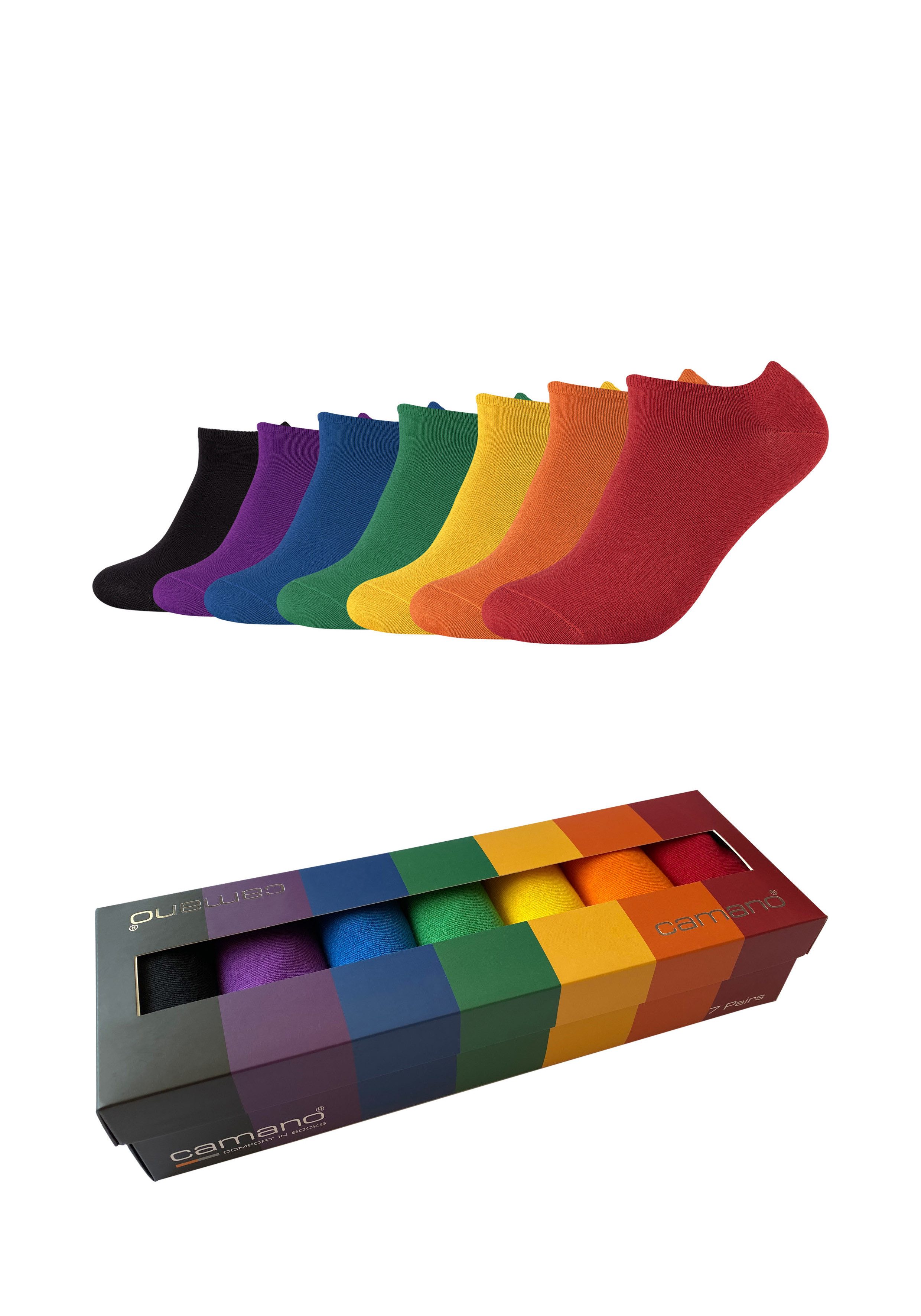 Camano Sneakersocken comfort (7-Paar) mit flachen Nähten