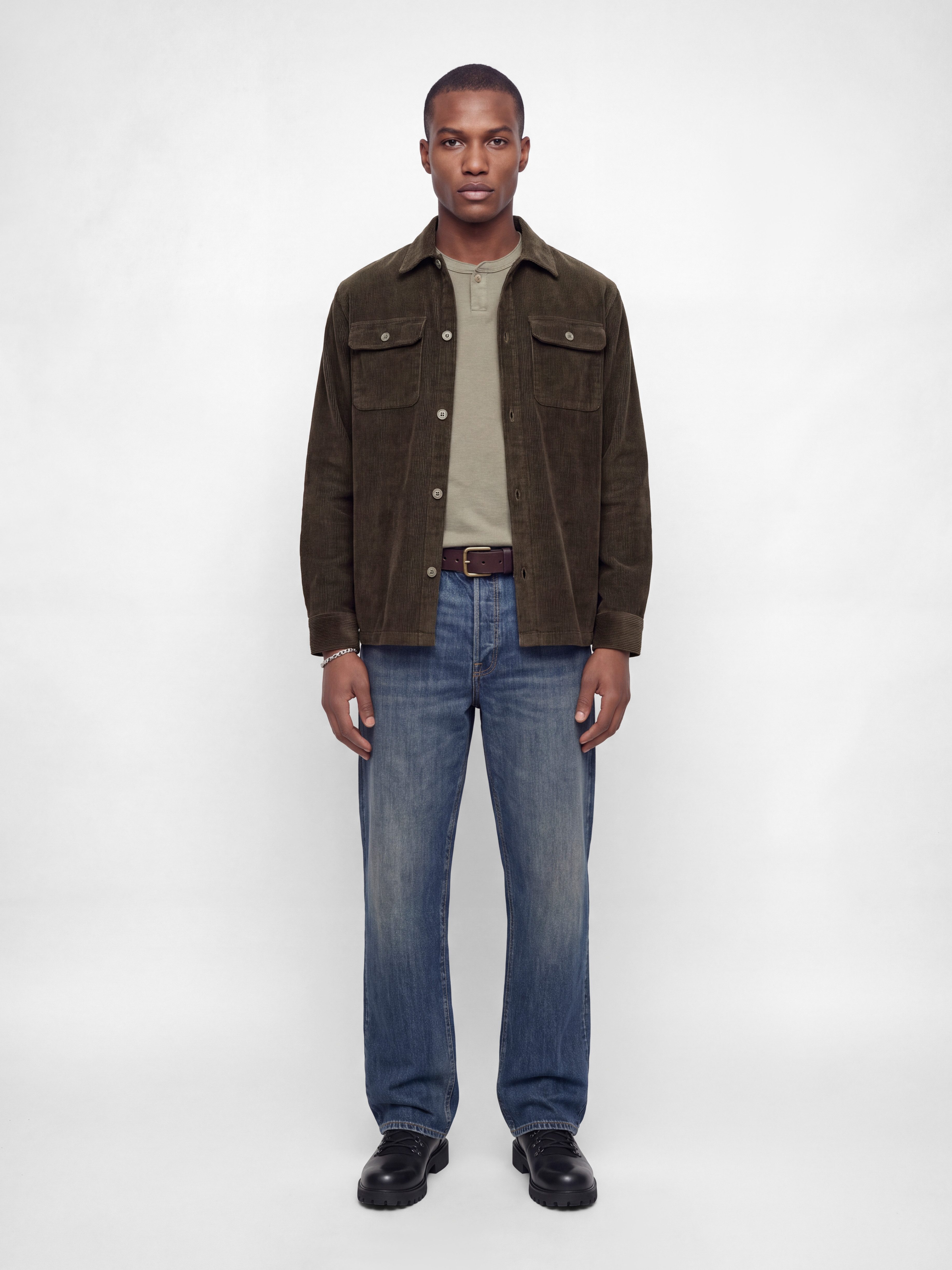 Jack & Jones Langarmhemd JJEREGENT CORD OVERSHIRT LS SN Baumwolle, locker geschnitten – Bild 2 von 5