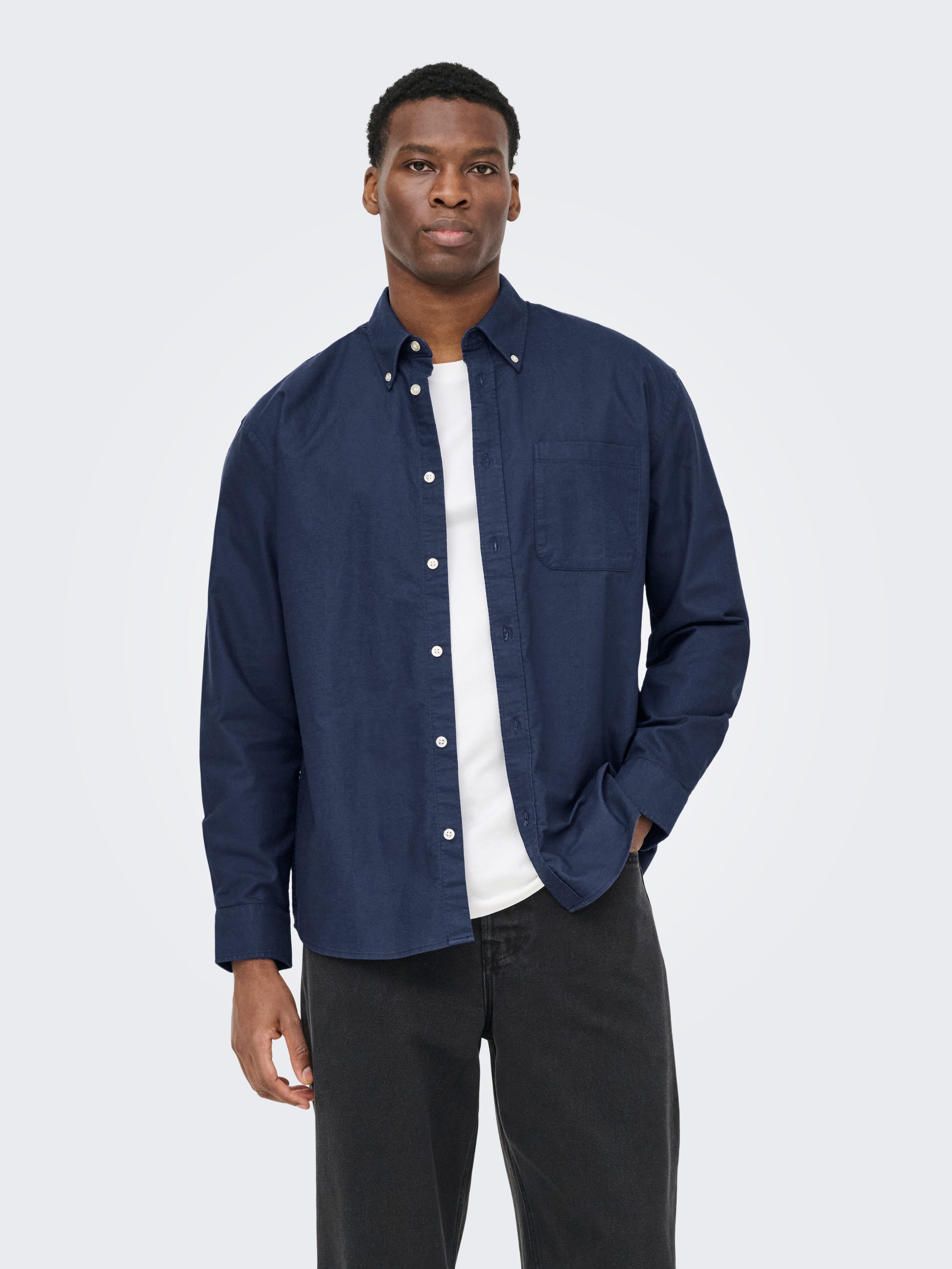 ONLY & SONS Langarmhemd ONSOXFORD LS SHIRT FRML NOOS Baumwollmischung, regular fit