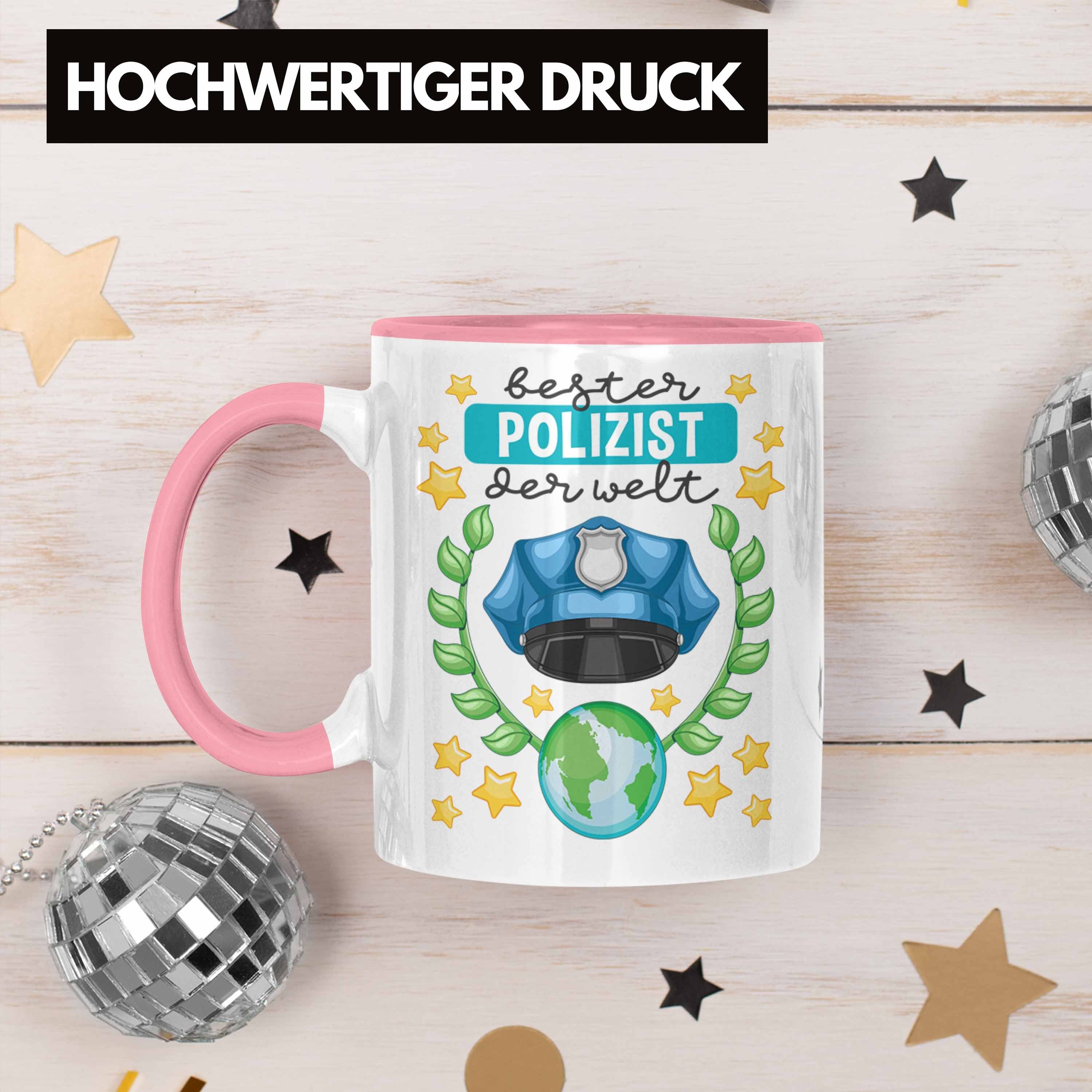 Tasse Rosa Polizist Bester Spruch - Geschenke Männer Lustig mit Trendation Tasse Polizei Geschenk Trendation