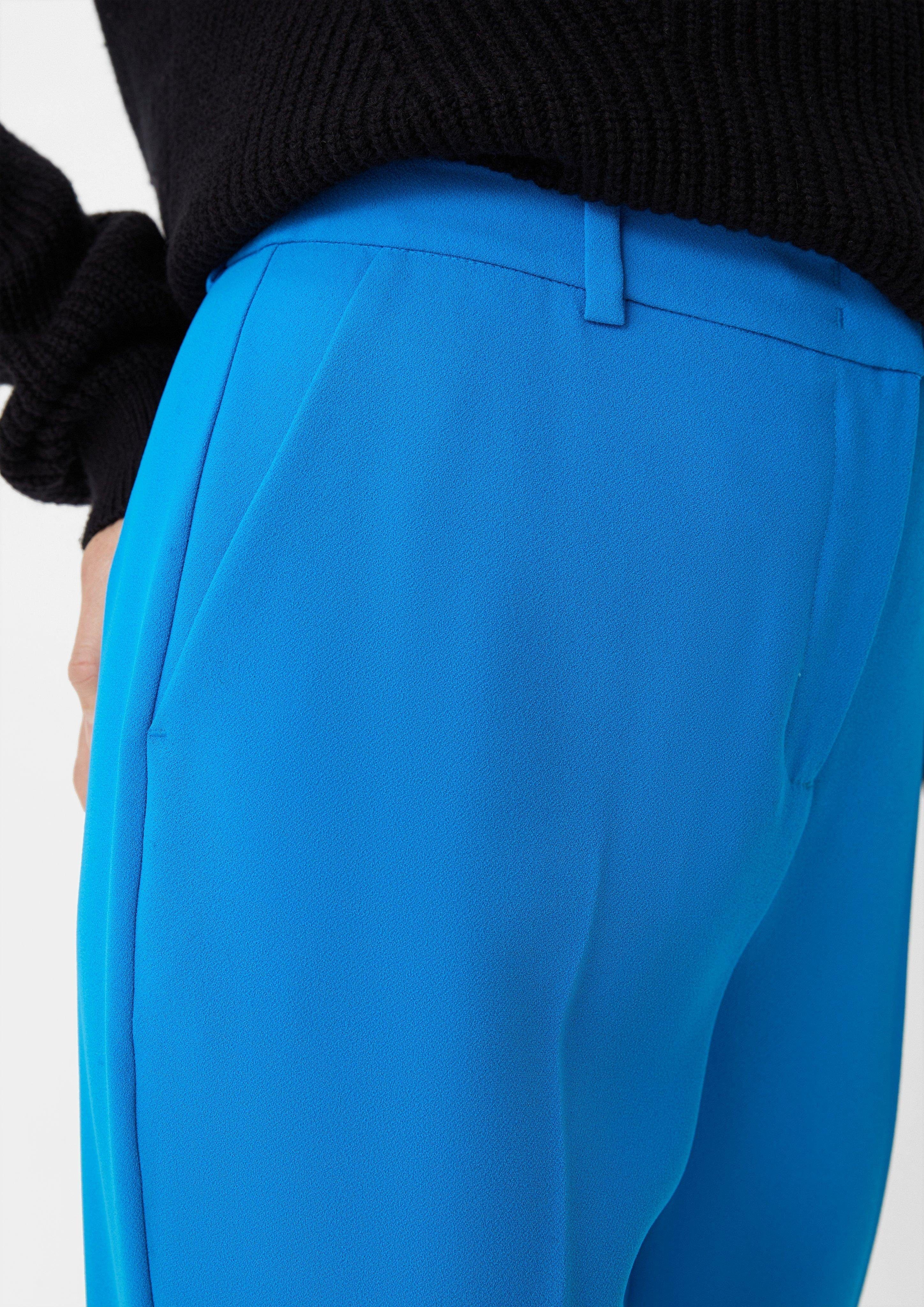 Comma 7/8-Hose Regular: Crêpe-Hose mit Bügelfalten günstig online kaufen