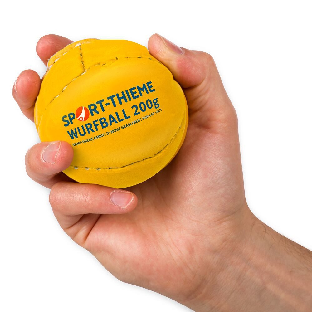 Sport-Thieme Stoßkugel Wurfball Leder 200, Robustes Material – geeignet für das Indoor- und Outdoor-Spiel