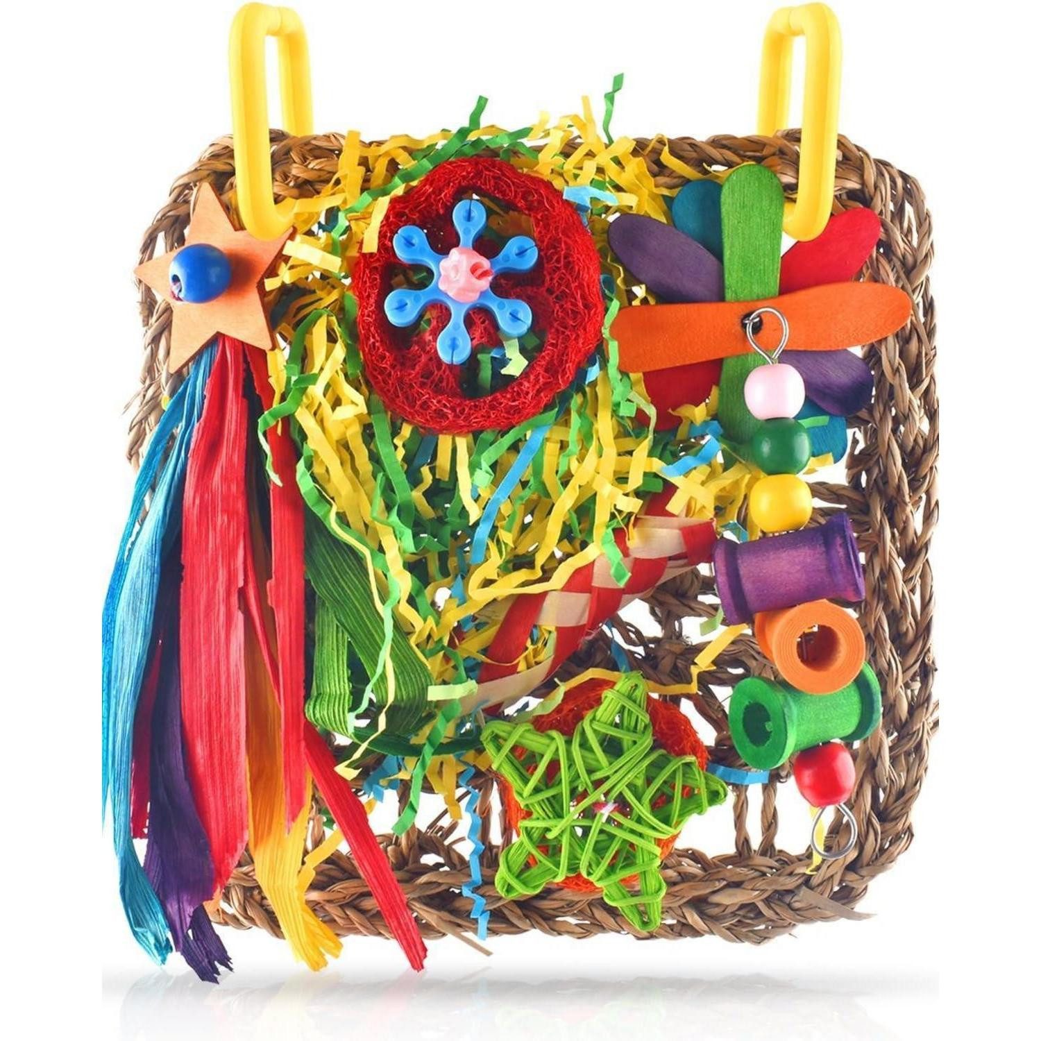 LuxusKollektion Vogelspielplatz Multifunktionales Vogelspielzeug für Nymphensittich, Papagei & Co