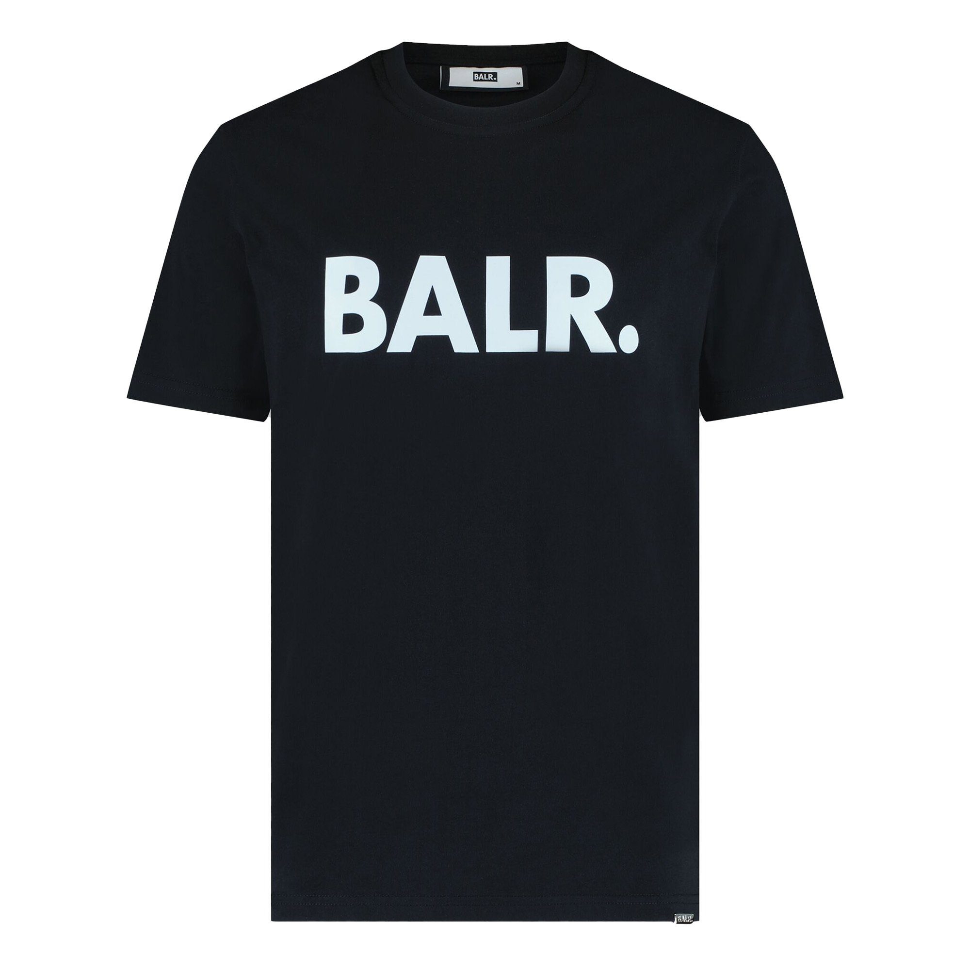 BALR. T-Shirt Herren T-Shirt - Brand Straight T-Shirt, Rundhals Schwarz