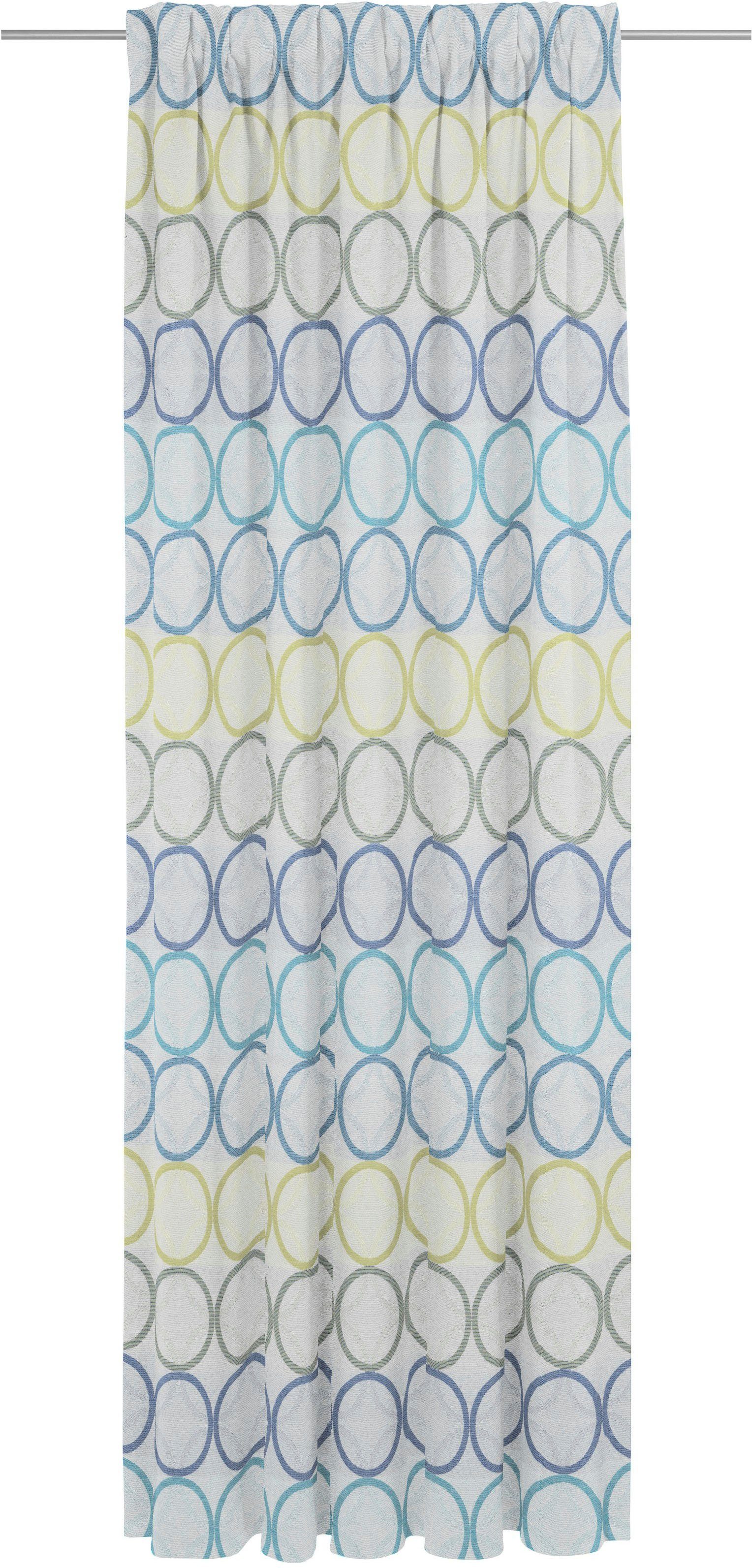 Vorhang (1 Zirbello, blickdicht, Wirth, St), Jacquard Multifunktionsband blau