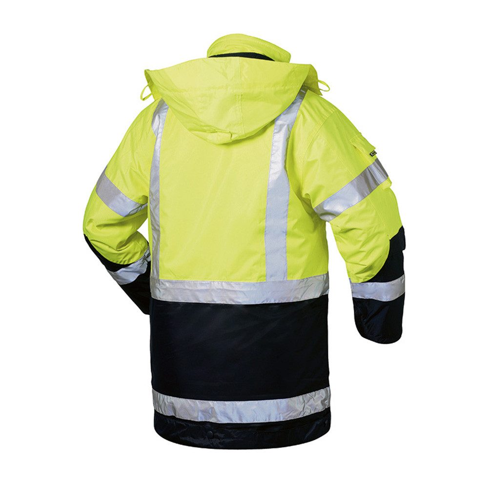 Elysee Arbeitsjacke Warnschutz Parka 4-in-1 "JEKYLL"gelb/marine