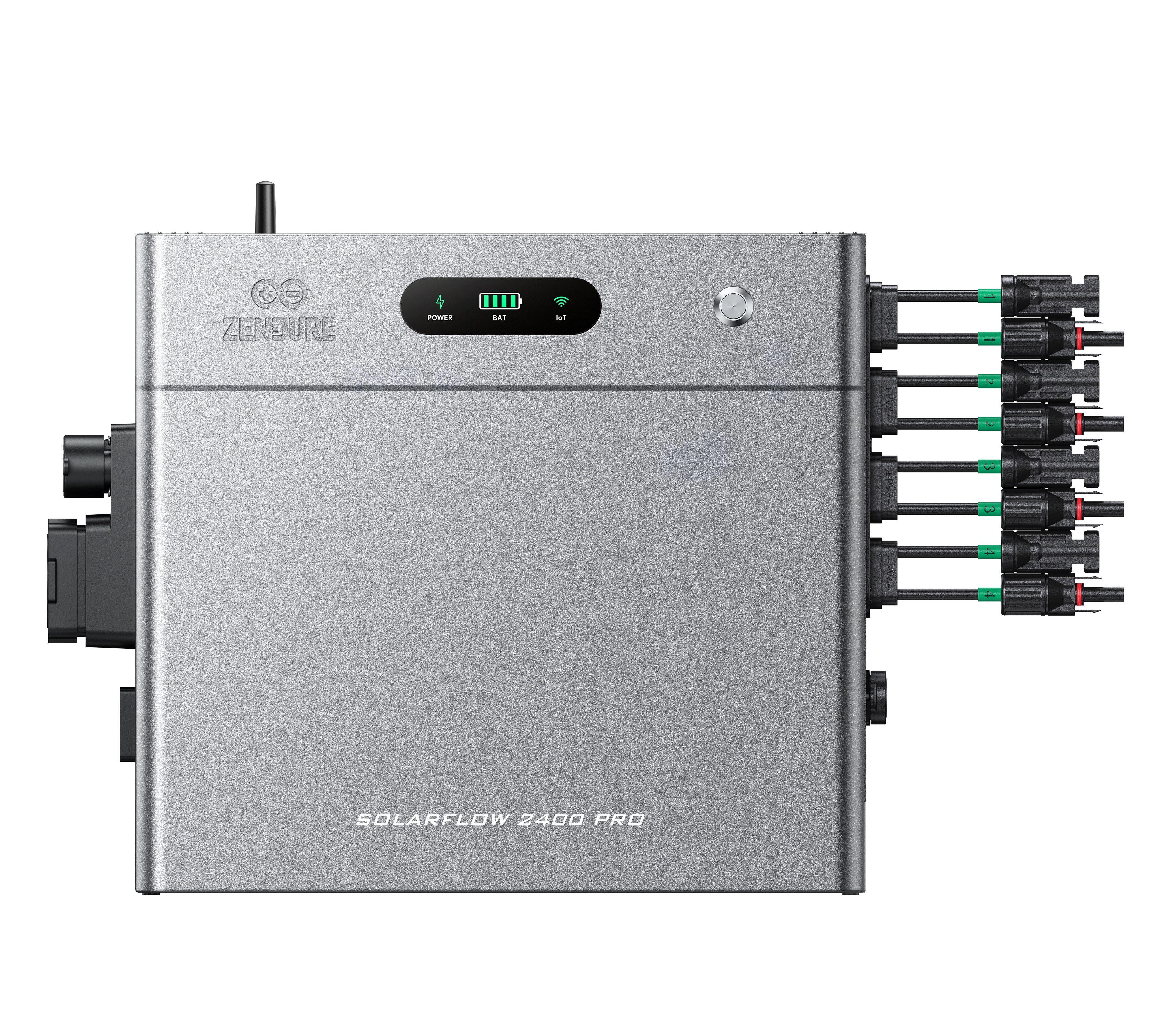 Zendure Zendure SolarFlow 2400 Pro Balkonkraftwerk Speicher erweiterbar Stromspeicher, Halterung für Dach, Fassade, Balkon & Garten, App & Plug&Play DE