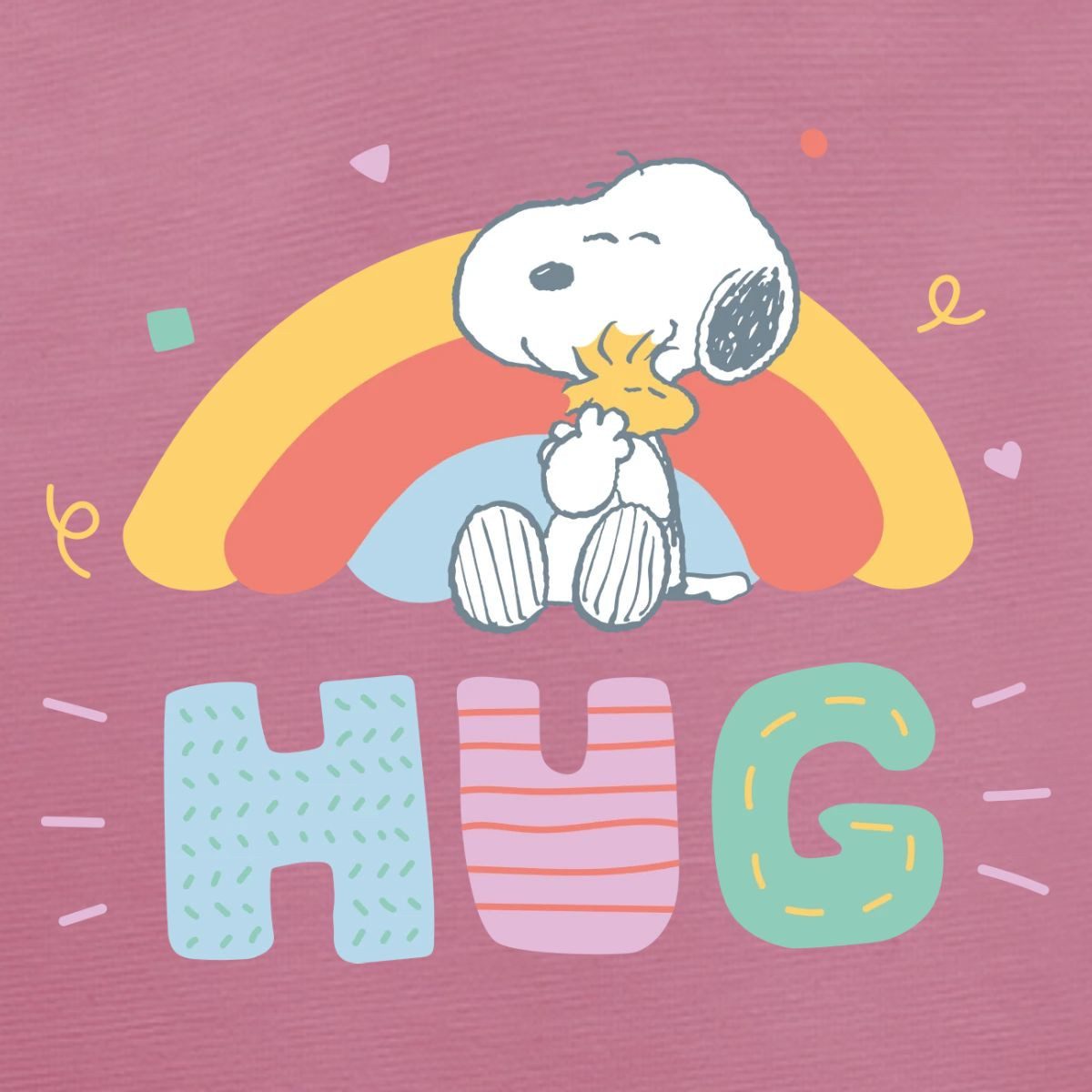 Spreadshirt Langarmbody Peanuts Snoopy & Woodstock Hug Tages Baby Body Langarm (1-tlg)