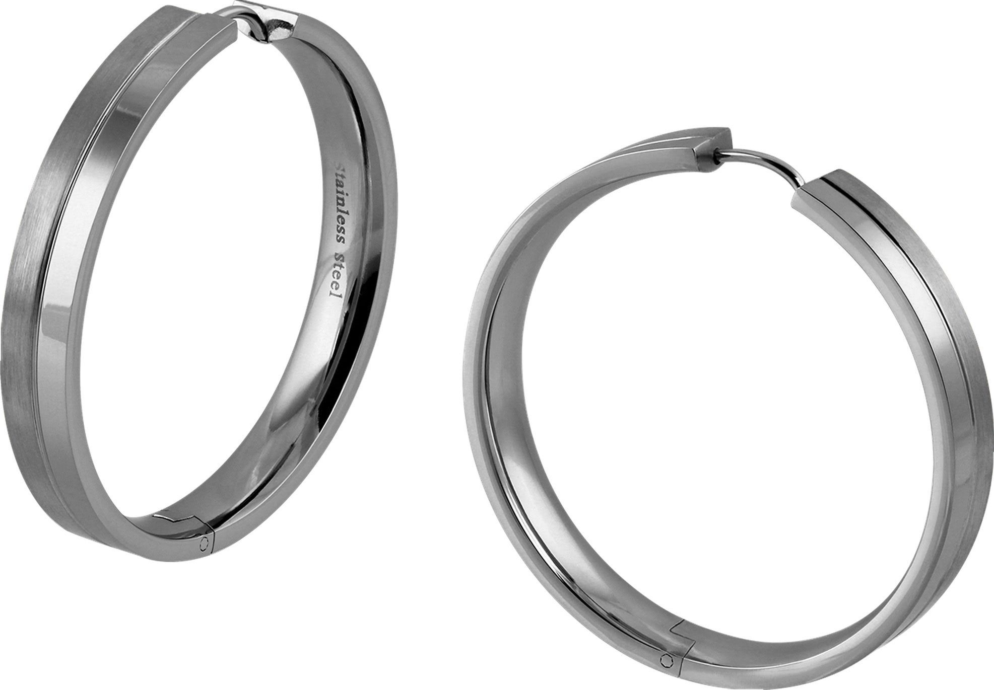 Amello Paar Creolen Amello Ohrringe Edelstahl Creolen 40mm (Creolen), Damen günstig online kaufen