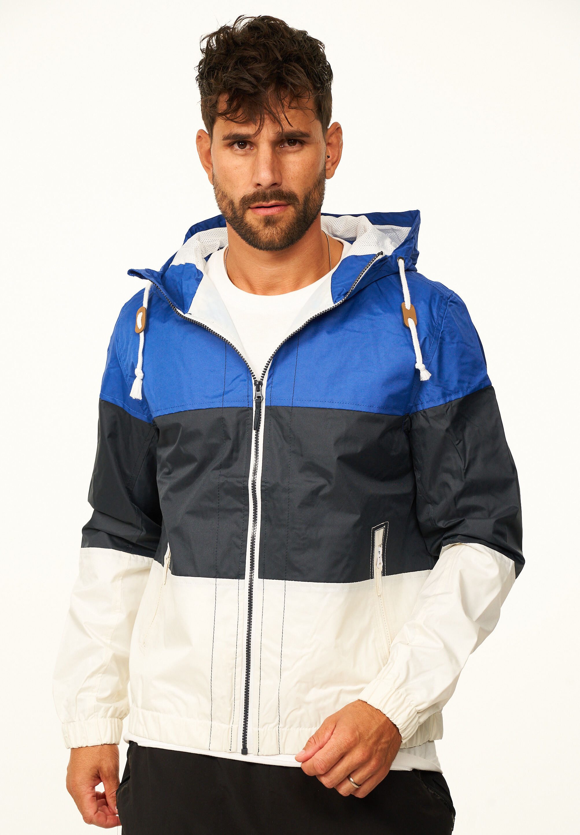 SOULSTAR Blouson mit Kapuze als leichte Jacke Herren Blousonjacke dünne, leichte Übergangsjacke
