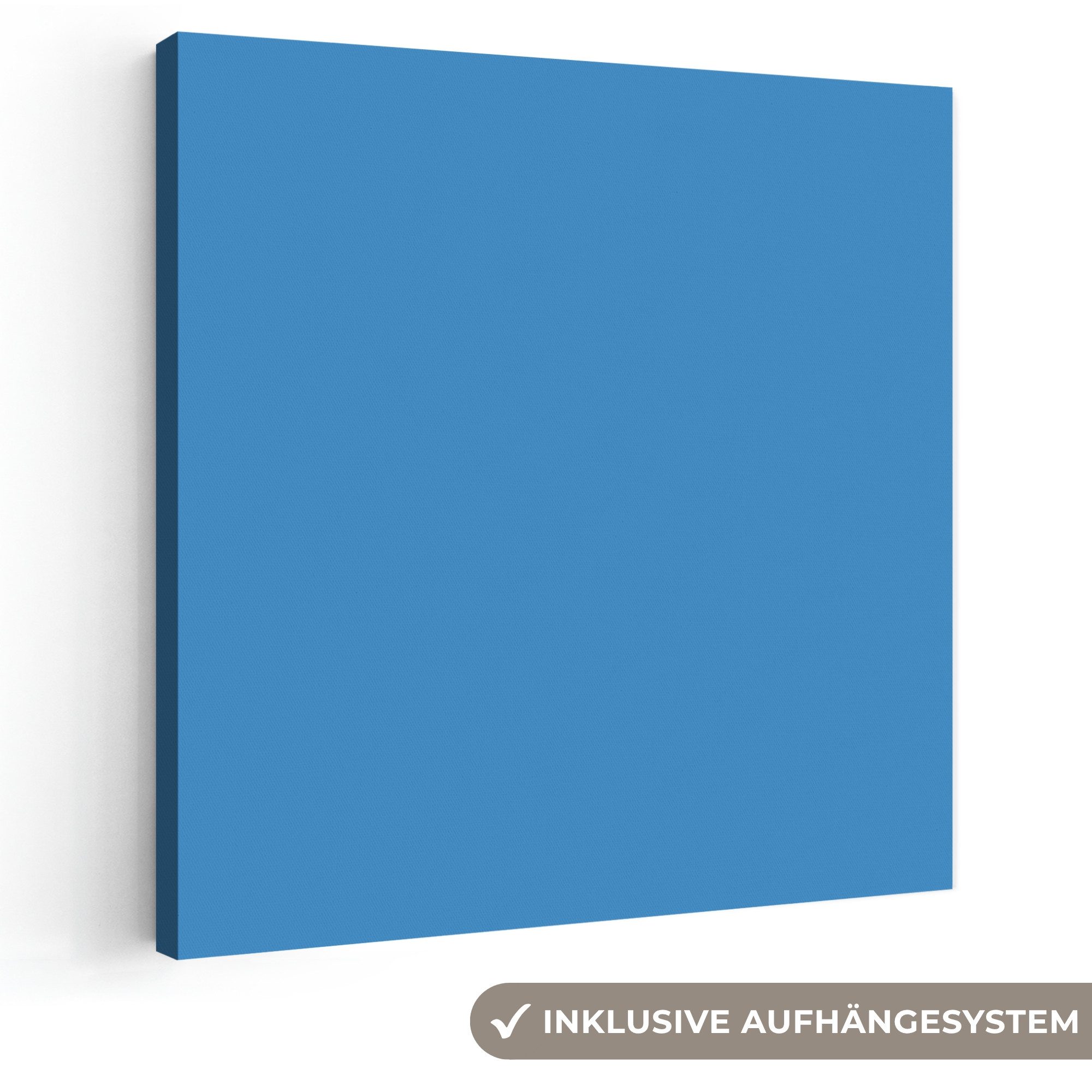 OneMillionCanvasses® Leinwandbild Royal – Blue – Blau, Fotodruck (1 St), Wandbild, Deko Schlafzimmer Wohnzimmer Flur 20x20 cm