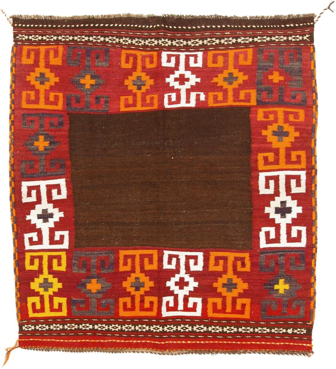 Orientteppich Kelim Afghan Antik 120x131 Handgewebter Orientteppich Quadratisch, Nain Trading, rechteckig, Höhe: 3 mm