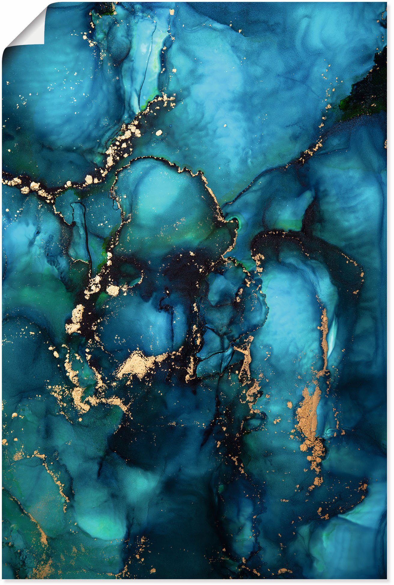 Artland Wandbild Lagune, Muster (1 St), als Alubild, Outdoorbild,  Leinwandbild, Poster in verschied. Größen