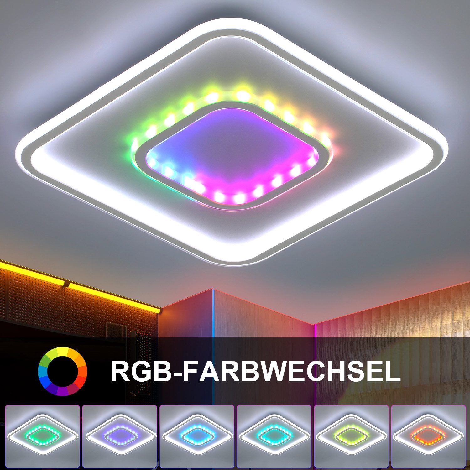 oyajia LED Deckenleuchte 55W Doppelte Blende günstig online kaufen