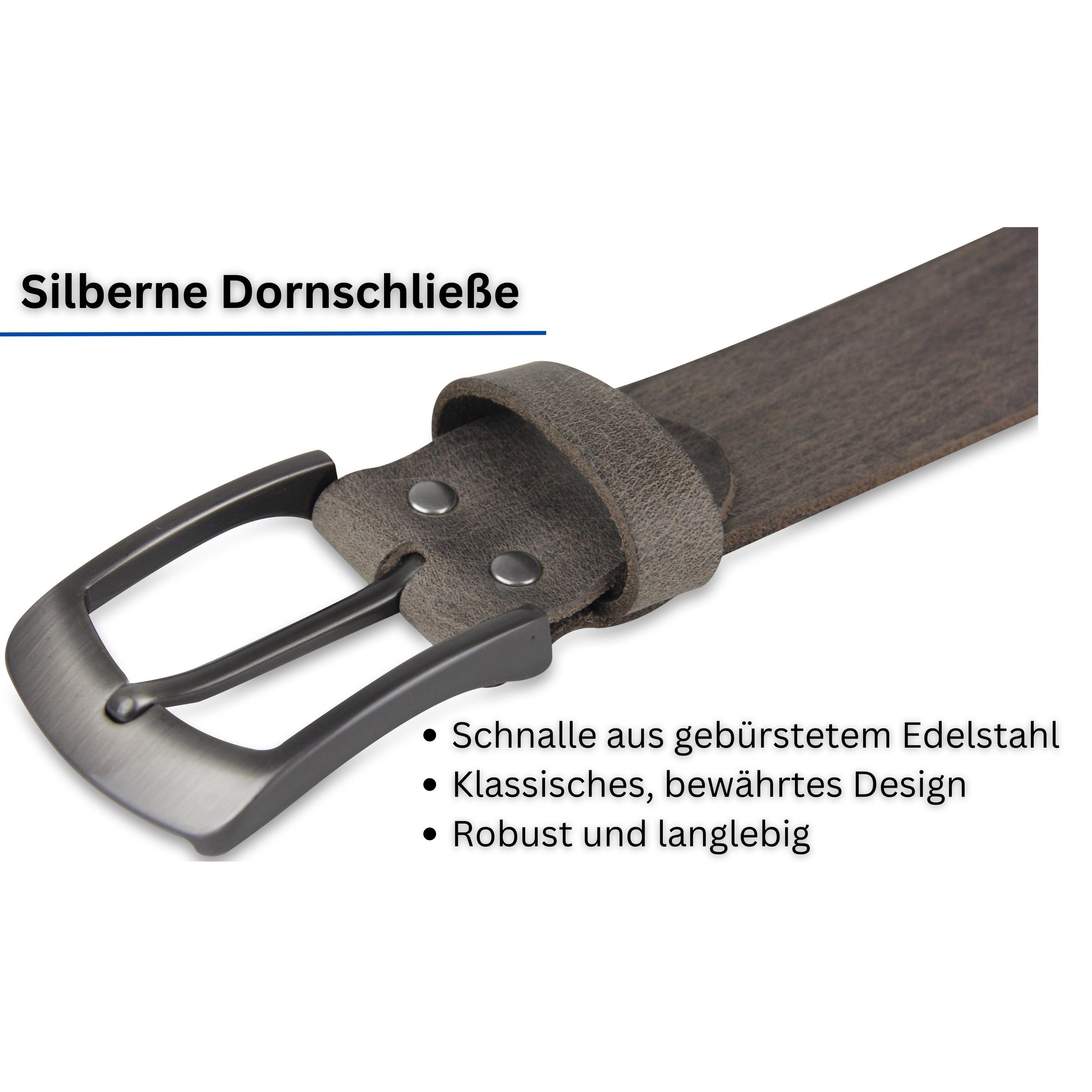 Frentree Ledergürtel aus 100% Echtleder, MADE IN GERMANY 3,8 cm breiter Gürtel aus Leder, kürzbar, verschiedene Farben – Bild 5 von 5
