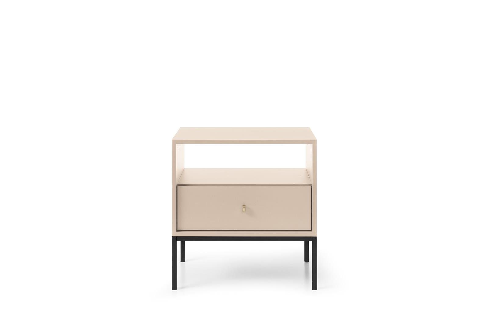 modernes Hohlraum Beautysofa Schublade Beige und mit Monica, offener Kabinett Schlafzimmer Nachttisch für