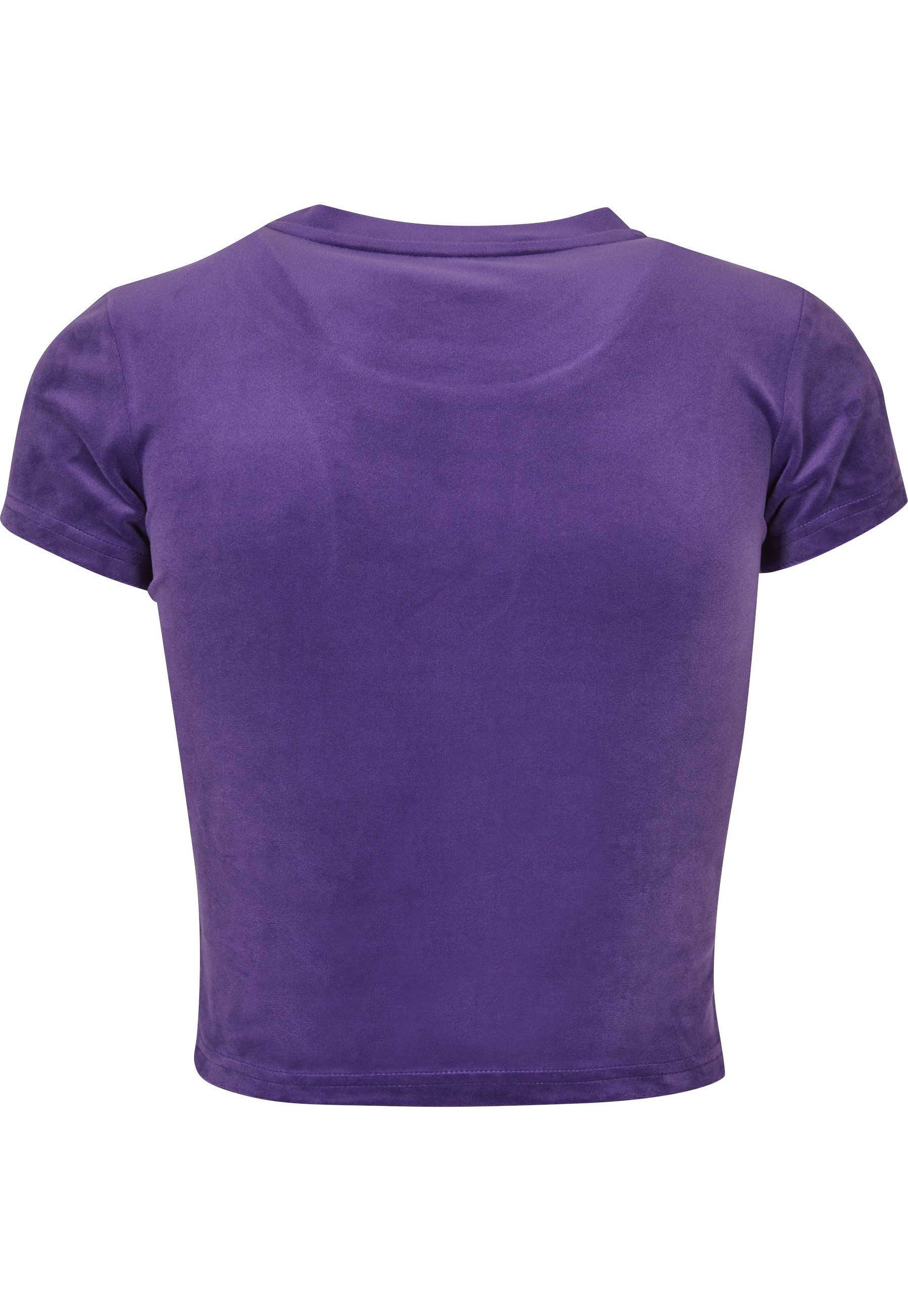 URBAN CLASSICS Kurzarmshirt Urban Classics Damen Ladies Short Velvet Tee (1 günstig online kaufen
