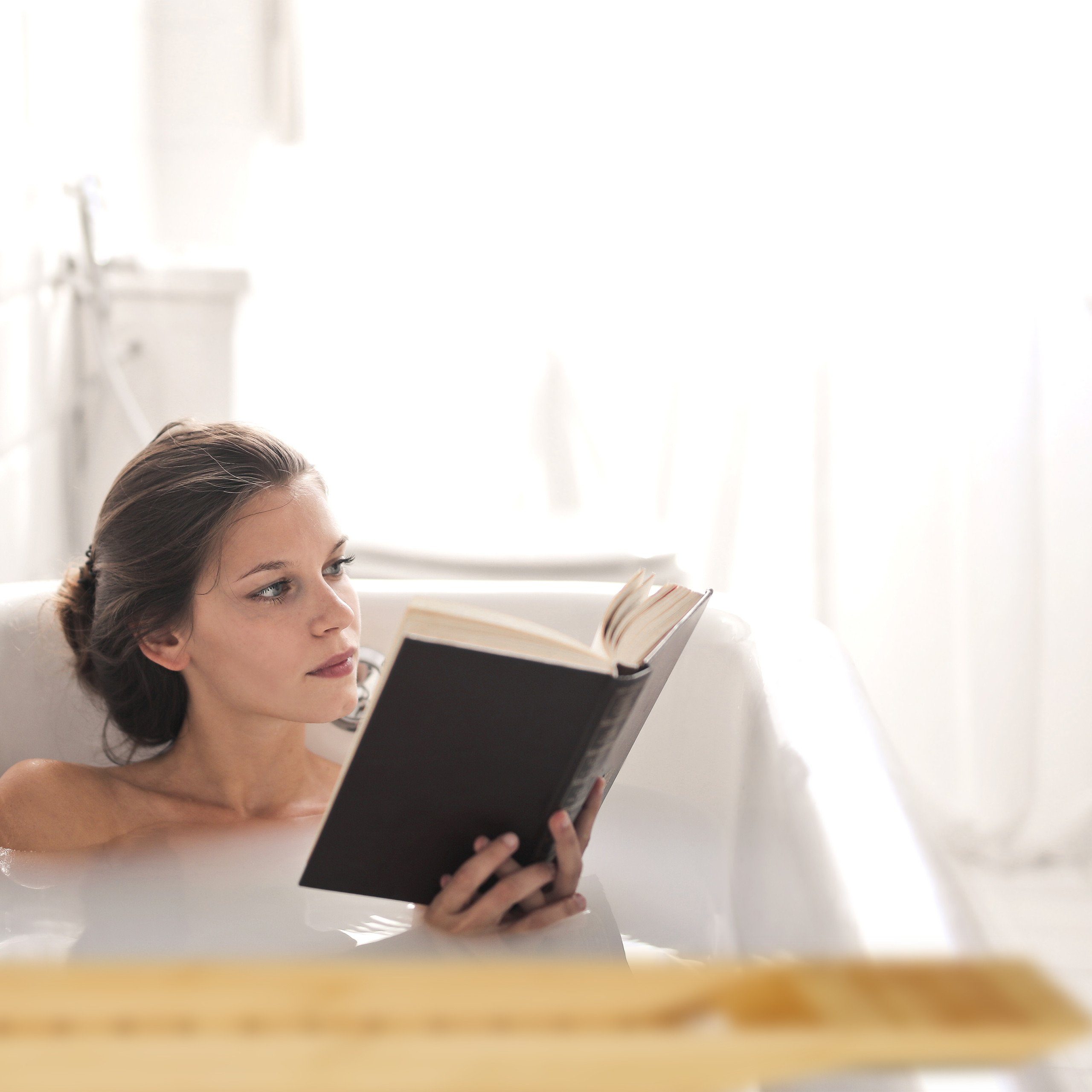 relaxdays Badewannenablage Bambus