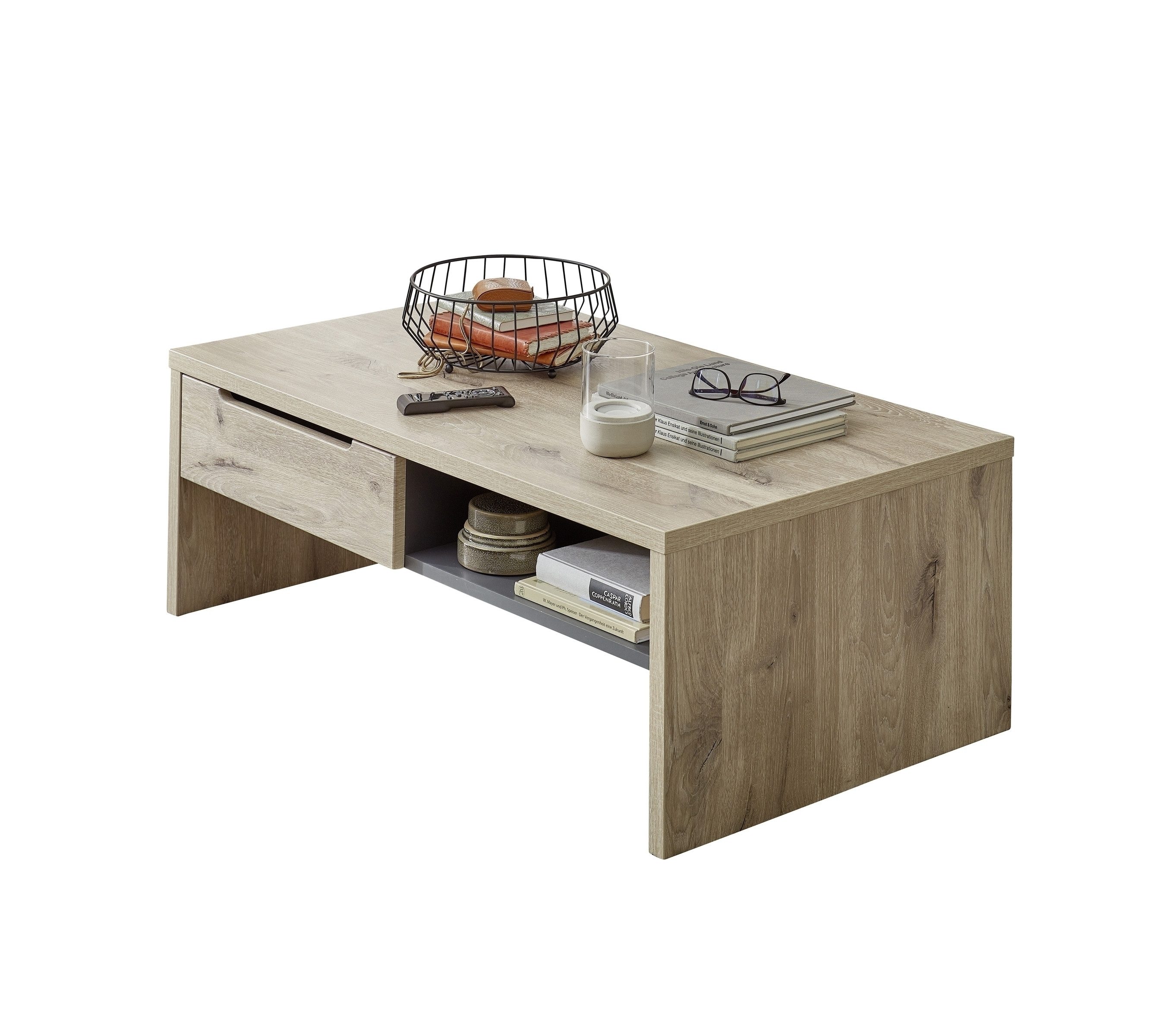 Innostyle Couchtisch in Viking Oak Dekor, MDF, Spannplatte - 110x41x65cm (BxHxT)