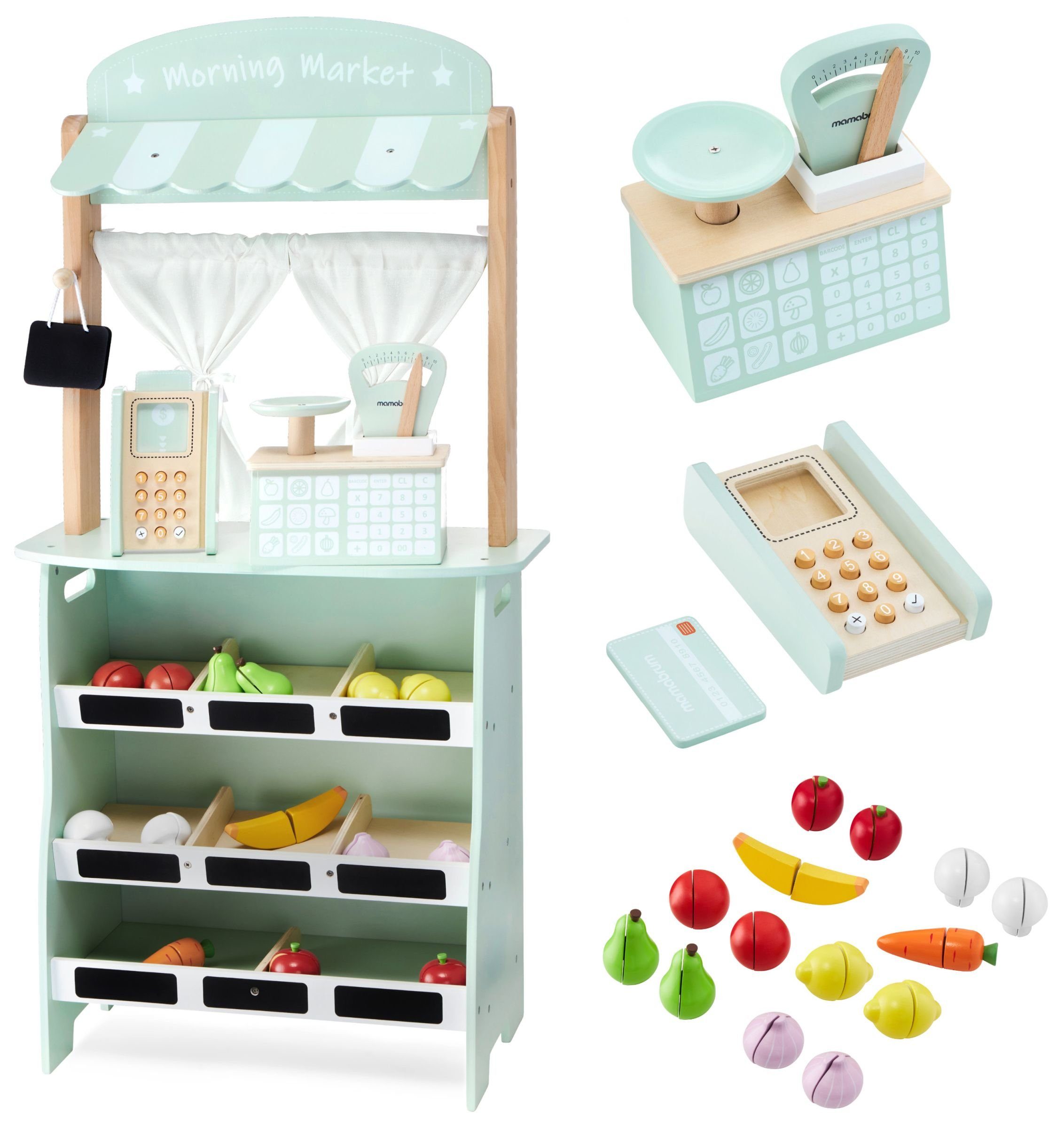 Mamabrum Kaufladen Kinder Marktstand – Holzspielzeug günstig online kaufen