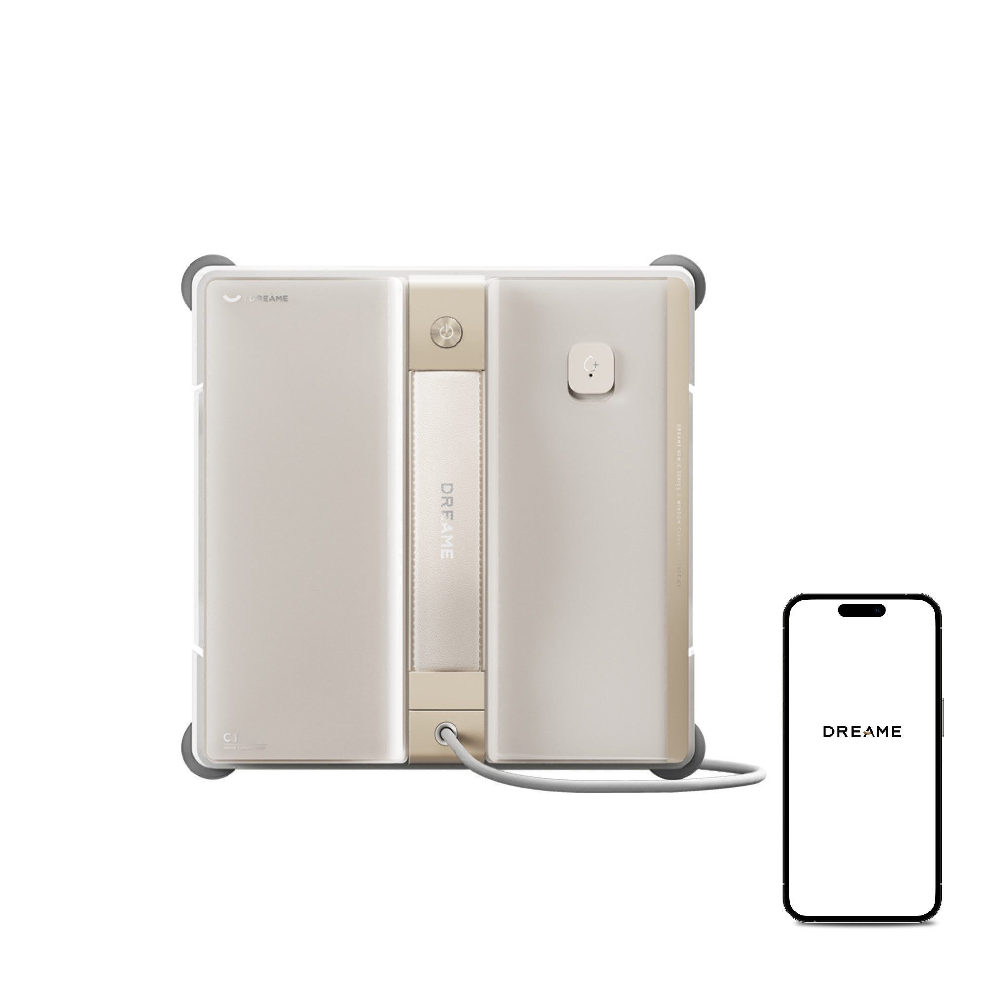 Dreame Fensterputzroboter C1, KI-Routenplanung, 5.000Pa Saugkraft, Hindernisvermeidung