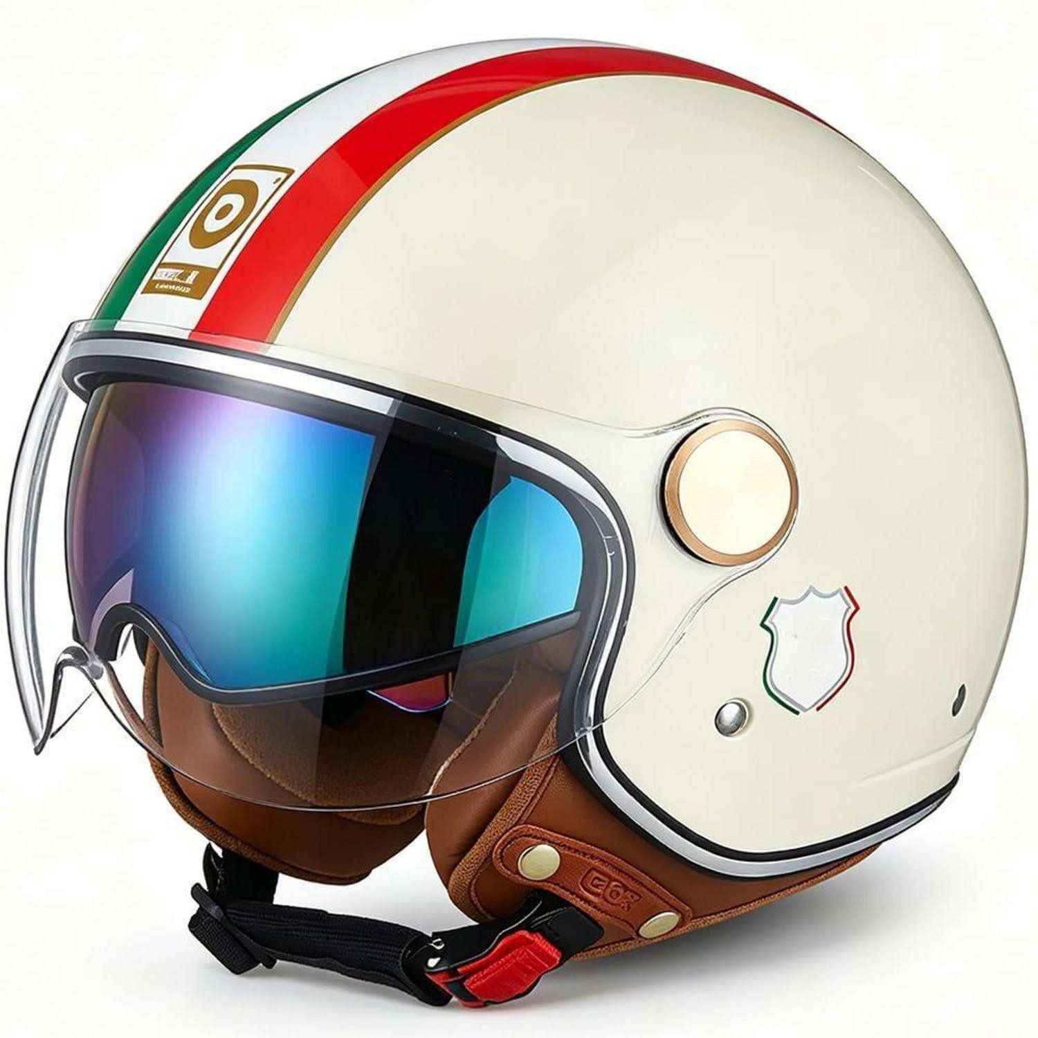 LuxusKollektion Motorradhelm Motorrad Jethelm Doppelvisier