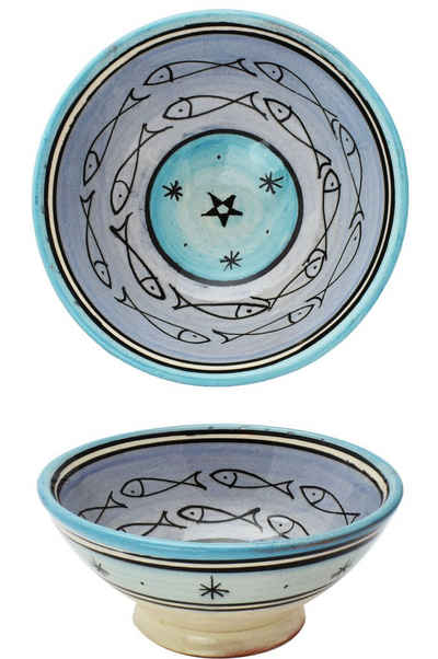 Marrakesch Orient & Mediterran Interior Dipschale Orientalische Keramikschale Schale Müslischale Poisson Ø 15cm, Handarbeit