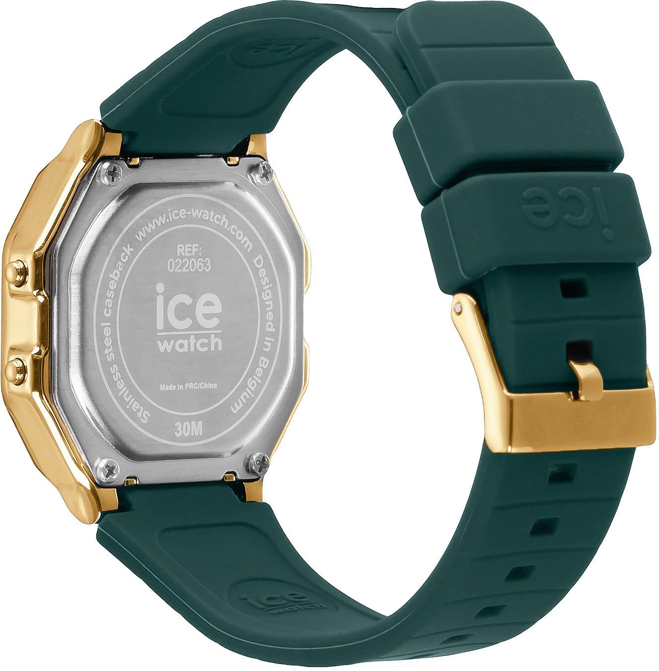 ice-watch Chronograph ICE digit retro - Small 022069, Armbanduhr, Quarzuhr, Damenuhr, Silikonarmband, Datum