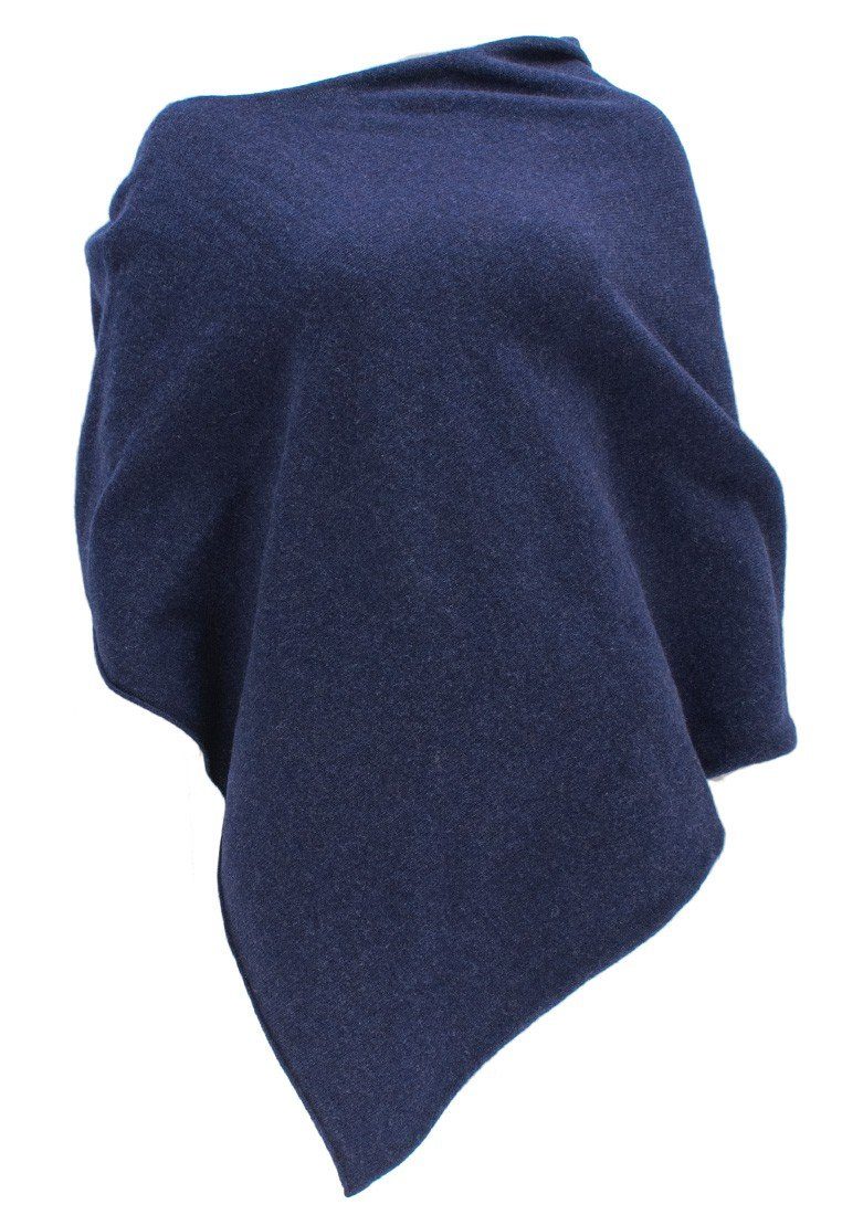 William Lockie Strickponcho SP-Shawl-Plain Damenponcho mit Rollsaum ca. 70 cm X 65 cm