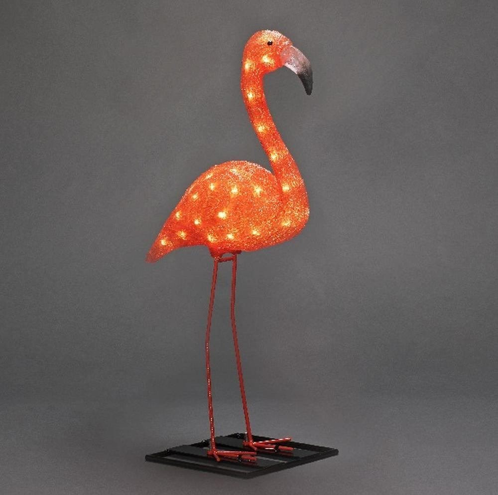 6272-803 KONSTSMIDE stehend 48 LED Acryl Flamingo bernstein Gartenfigur
