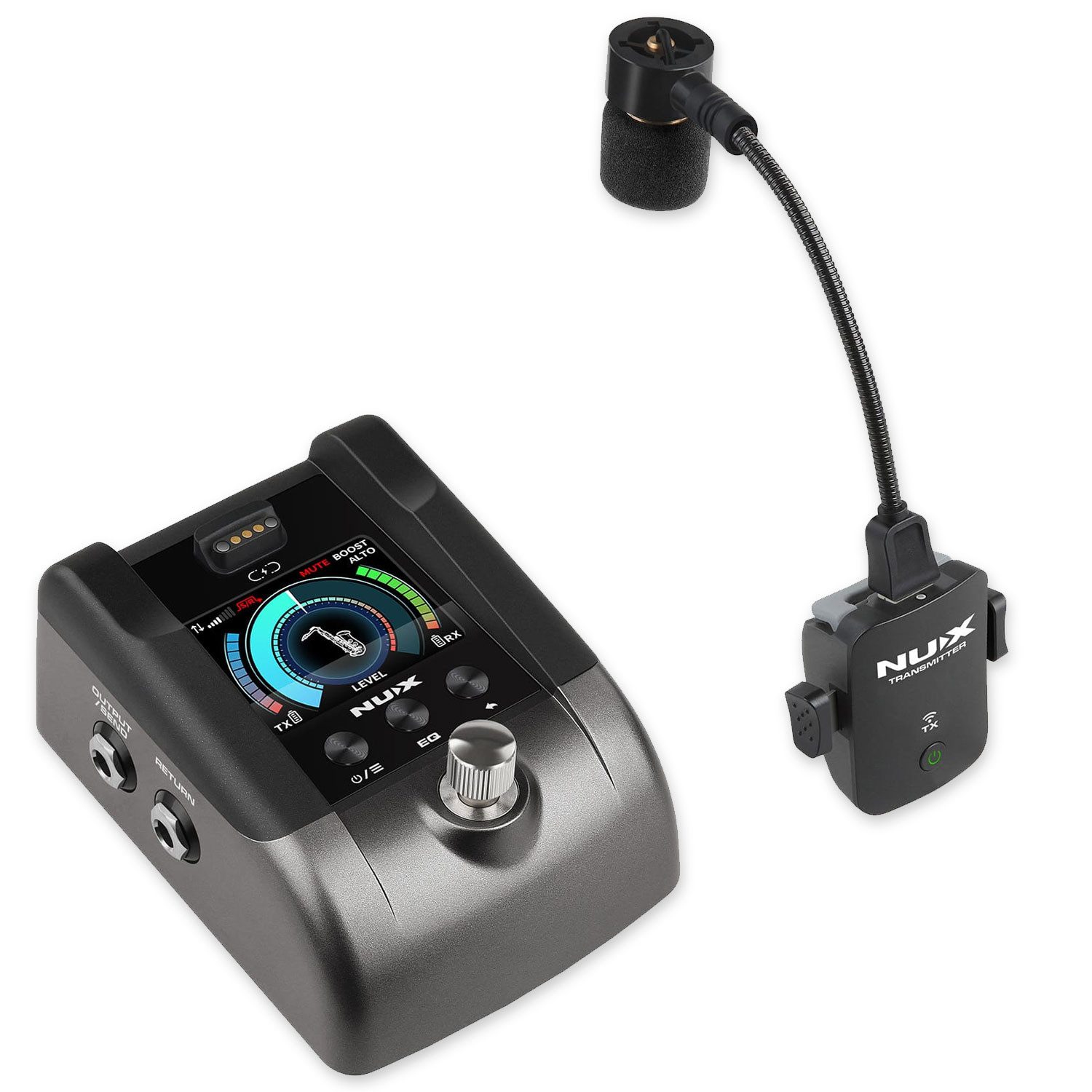 Nux Mikrofon Nux Drahtlos-Mikrofonsystem B6-Pro für Blasinstrumente (Digital, 1-tlg), Saxophon, Trompete, Blech- und Holzbläser