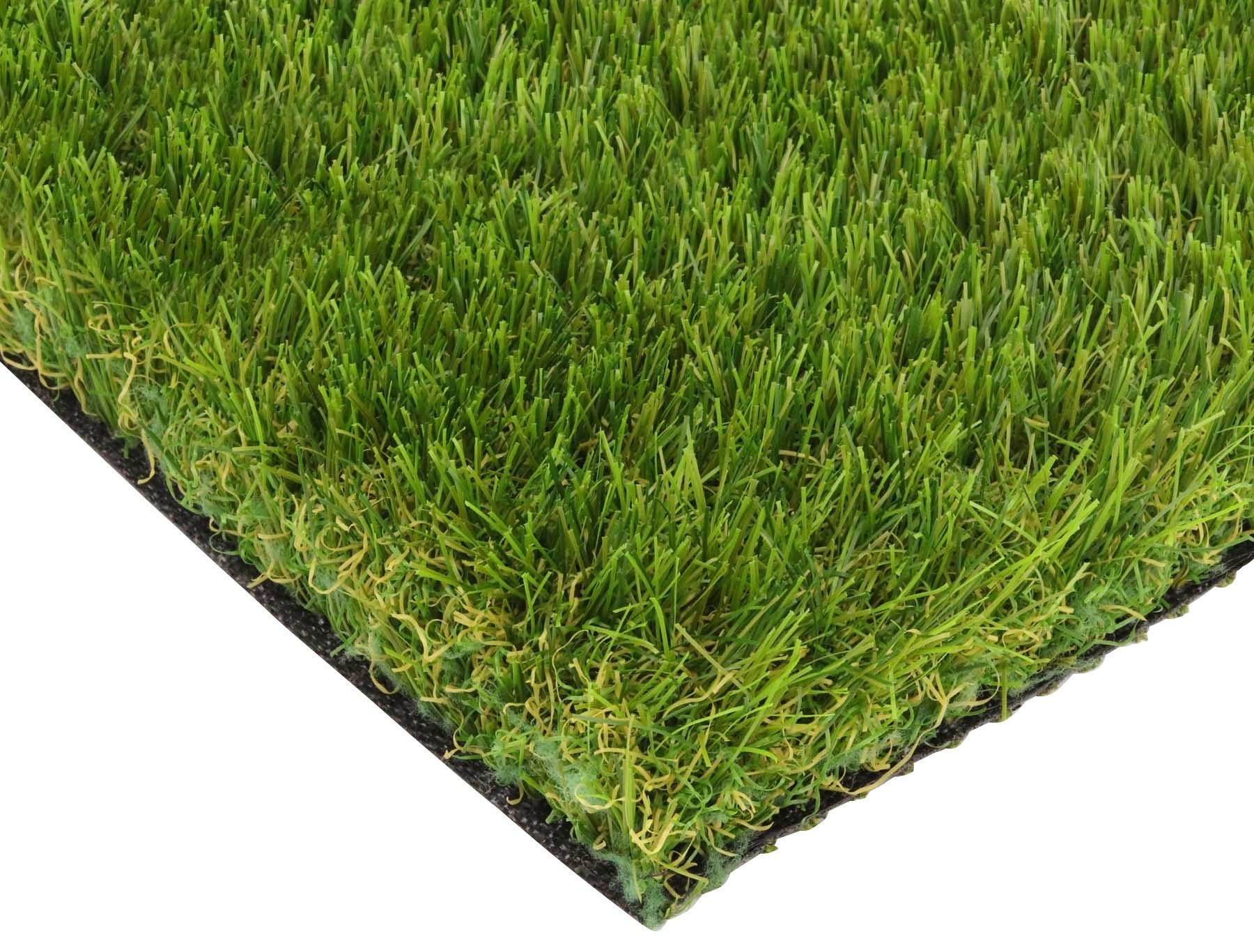 Primaflor-Ideen in Textil Kunstrasen MEGAN, Gesamthöhe 40 mm, Made in Netherlands, rechteckig, natürliche Optik, mit Drainagefunktion, ideal für Balkon & Terrasse