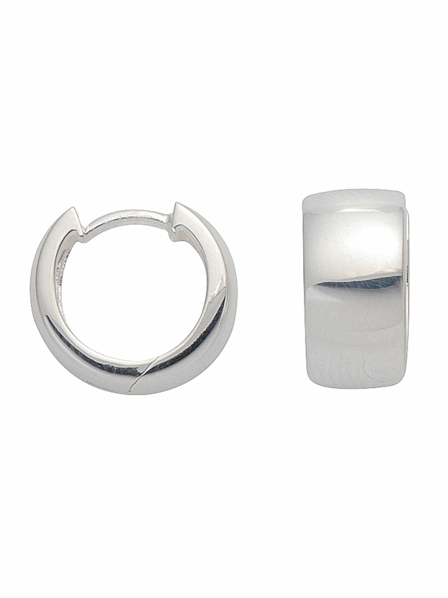 Adelia´s Paar Ohrhänger 1 Paar 925 Silber Ohrringe / Creolen Ø 14 mm, 925  Sterling Silber Silberschmuck für Damen, Mit Liebe gefertigt aus: 925  Sterling Silber rhodiniert