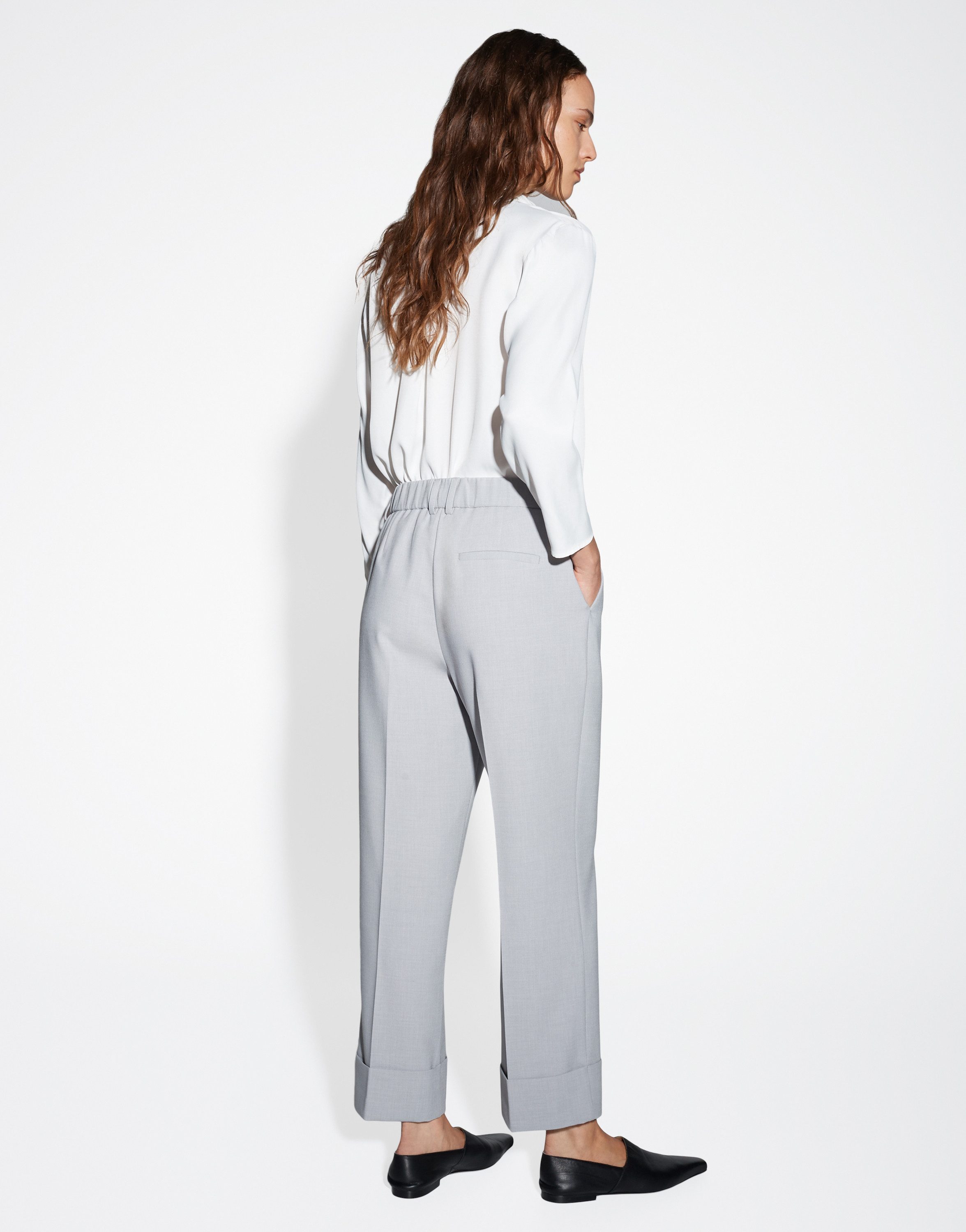 someday Bundfaltenhose CISILIA REFINED aus fein strukturiertem Piqué