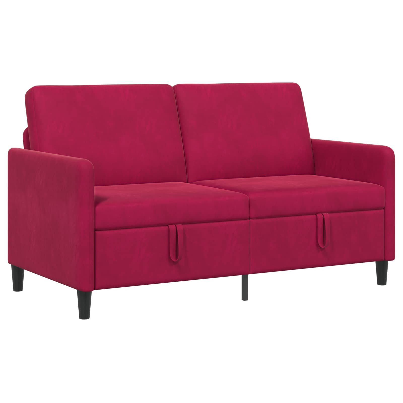 vidaXL Sofa Sofa mit Stauraum Weinrot 152 x 78 x 87 cm Polyester, 1 Teile