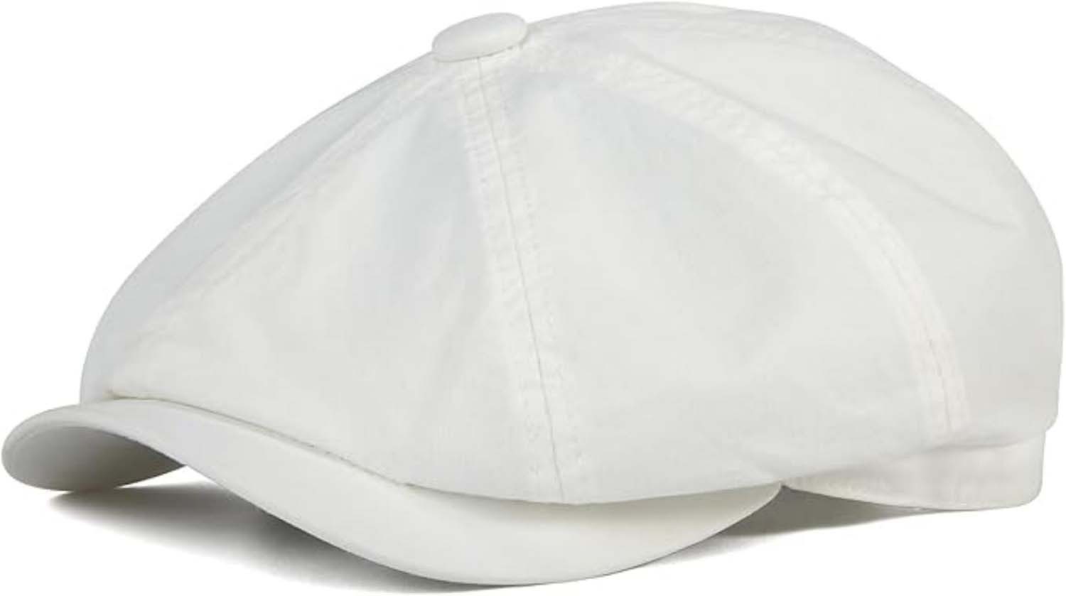 Zaewry Schirmmütze Herren Schiebermütze Damen Baumwolle Newsboy Cap – Bild 4 von 5