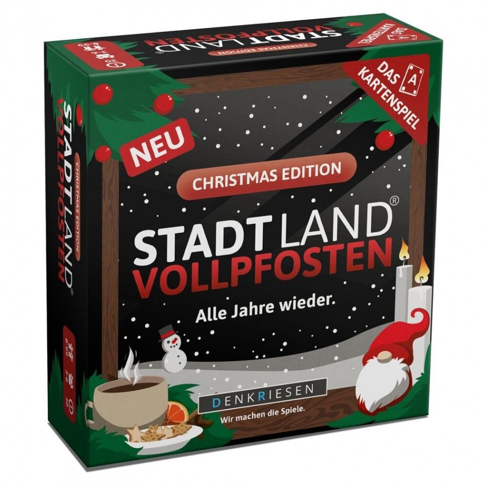 Denkriesen Spiel, STADT LAND VOLLPFOSTEN - Das Kartenspiel - CHRISTMAS EDITION - Alle Jahre wieder - deutsch