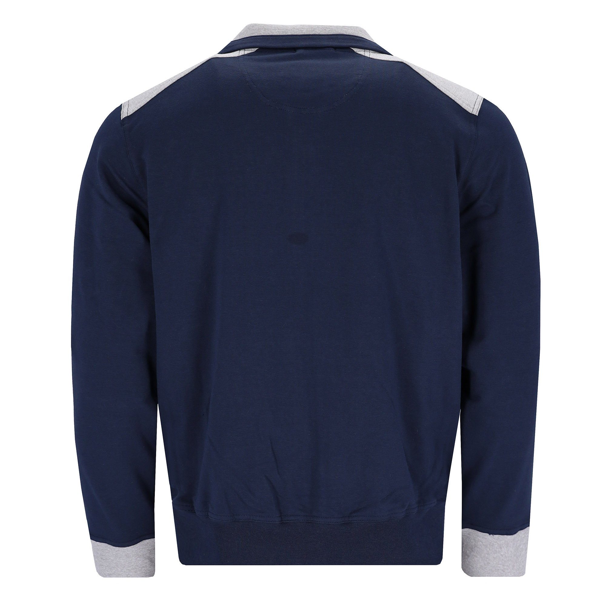 Freizeit, Herren Hajo Blau Homewear Jacke Sweatshirt - Klima-Komfort