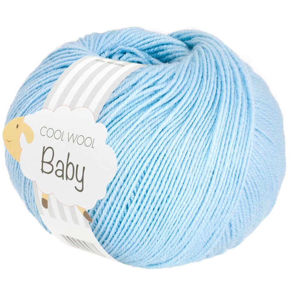 LANA GROSSA COOL WOOL BABY Häkelwolle, 220 m (besonders geeignet für Babystricksachen), 50 g