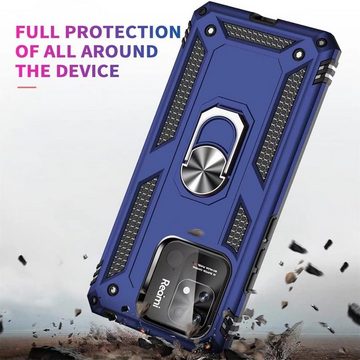 CoolGadget Handyhülle Armor Shield Case für Xiaomi Redmi 12C 6,67 Zoll, Outdoor Cover Magnet Ringhalterung Handy Hülle für Redmi 12C