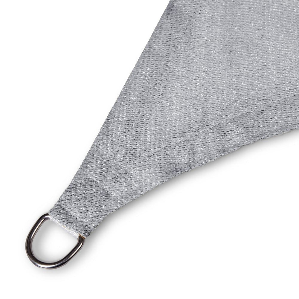 Lumaland Rectangular Sun Shade Sail 2x3 Meters Light Grey, Weatherproof, 100% HDPE with Stabilizer for UV Protection