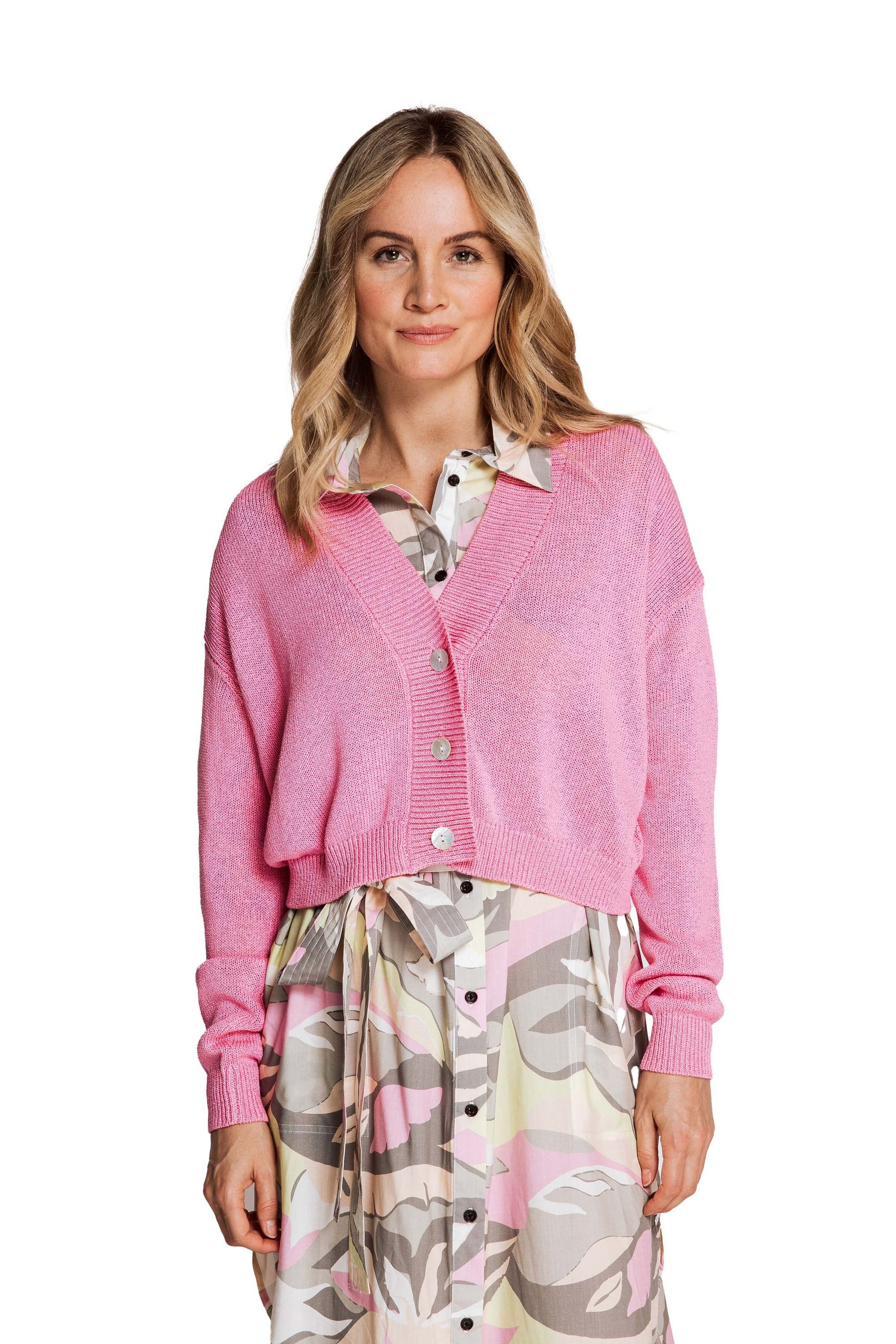 Zhrill Strickjacke Strickjacke ZHGLORIA Rosa (0-tlg) günstig online kaufen